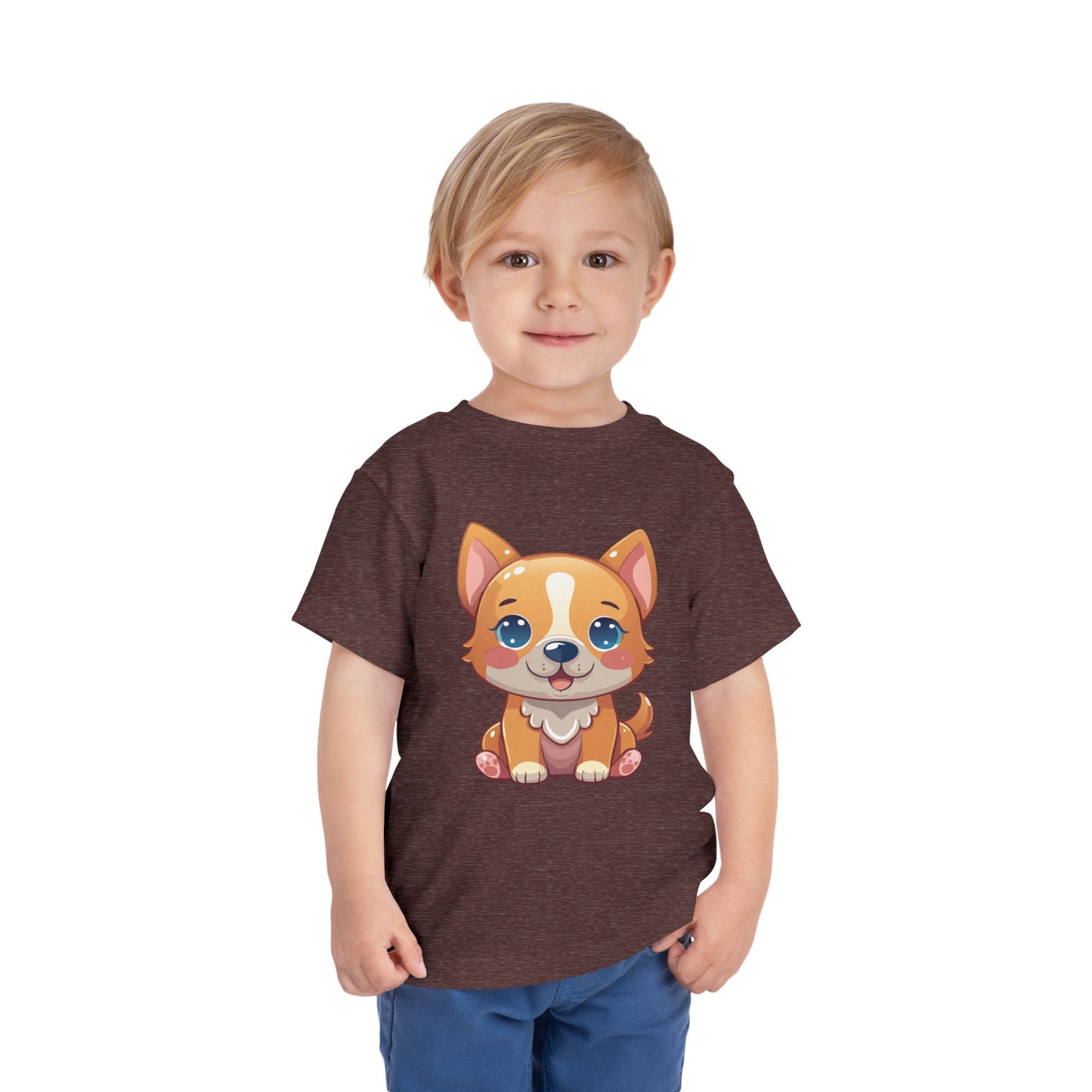 Bonita camiseta de manga corta para niños pequeños con diseño de cachorro: regalo adorable para amantes de las mascotas (2 a 5 años)