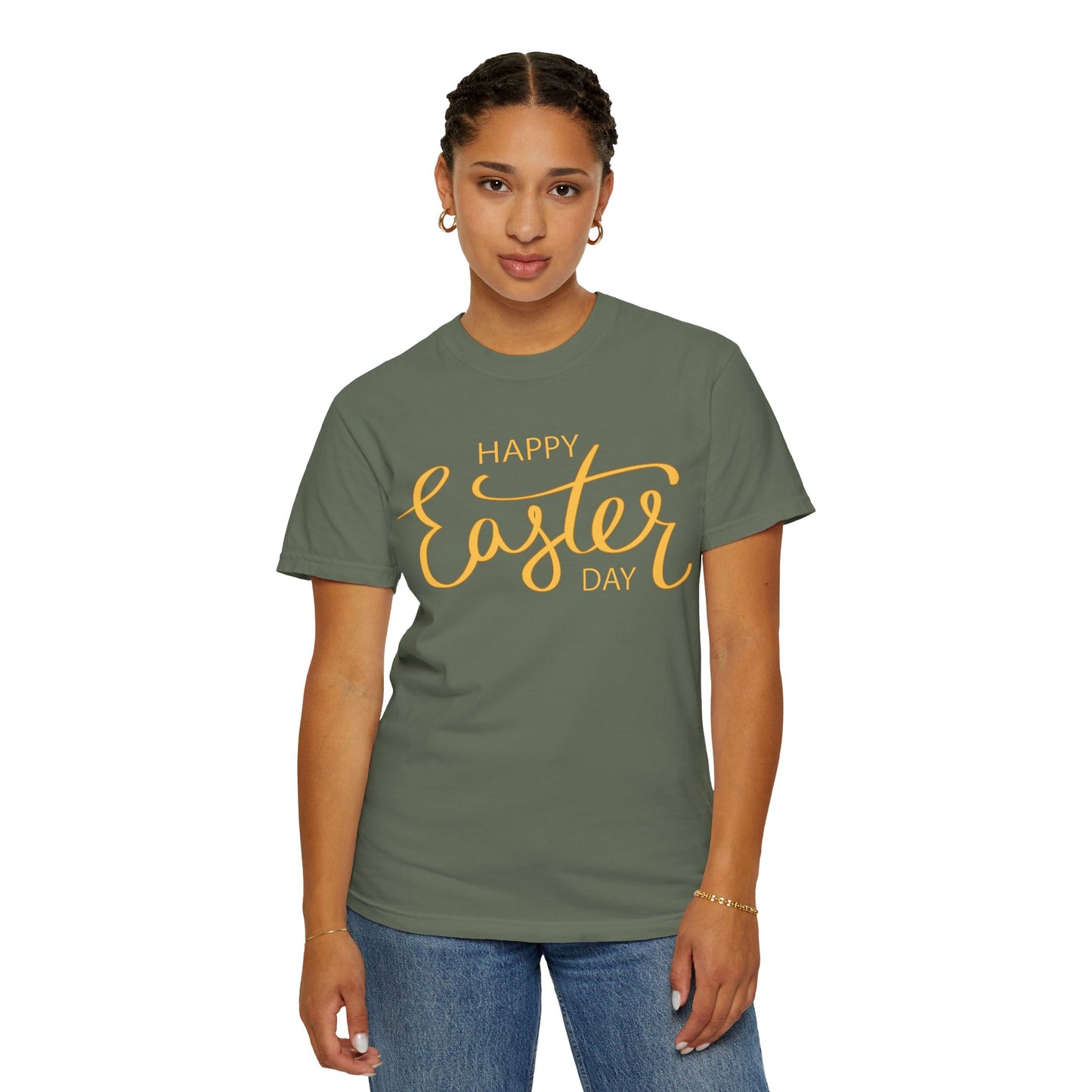 Happy Easter Day T-Shirt, Tee Shirt with Easter Signature, T Shirt with Easter Prints, Tee Shirt with Easter Design
