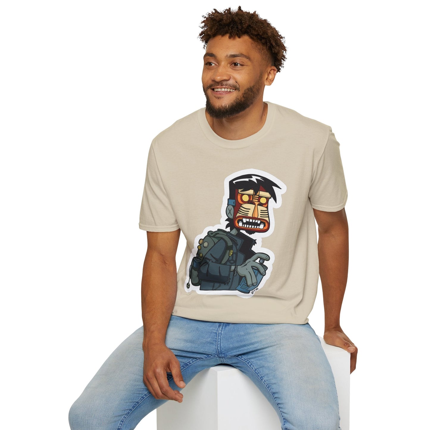 Cartoon T Shirt Animation T Shirt Funny Tee Shirt Unisex Short Sleeve Softstyle Cotton Tee 64000