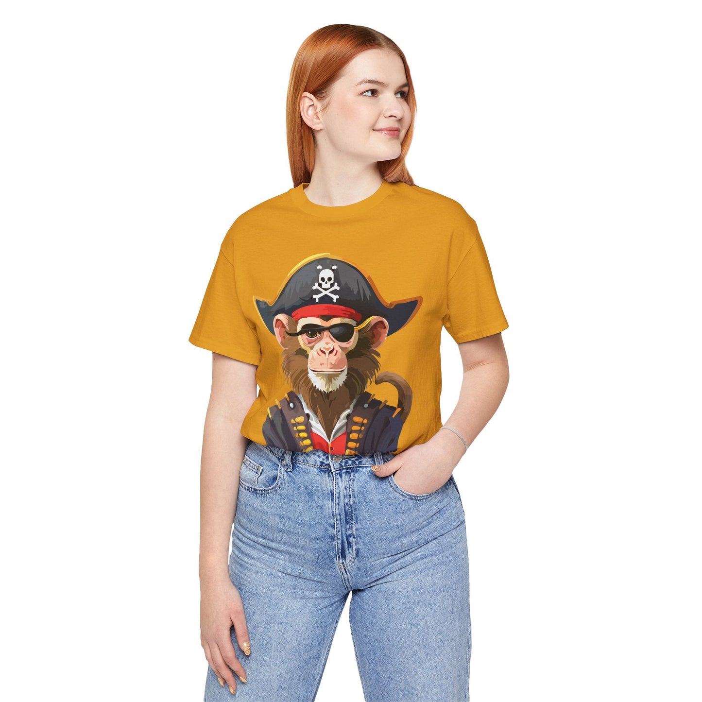 Unisex Animal Design Tee Shirt With Wild Animals Art Print Gildan Softstyle 64000