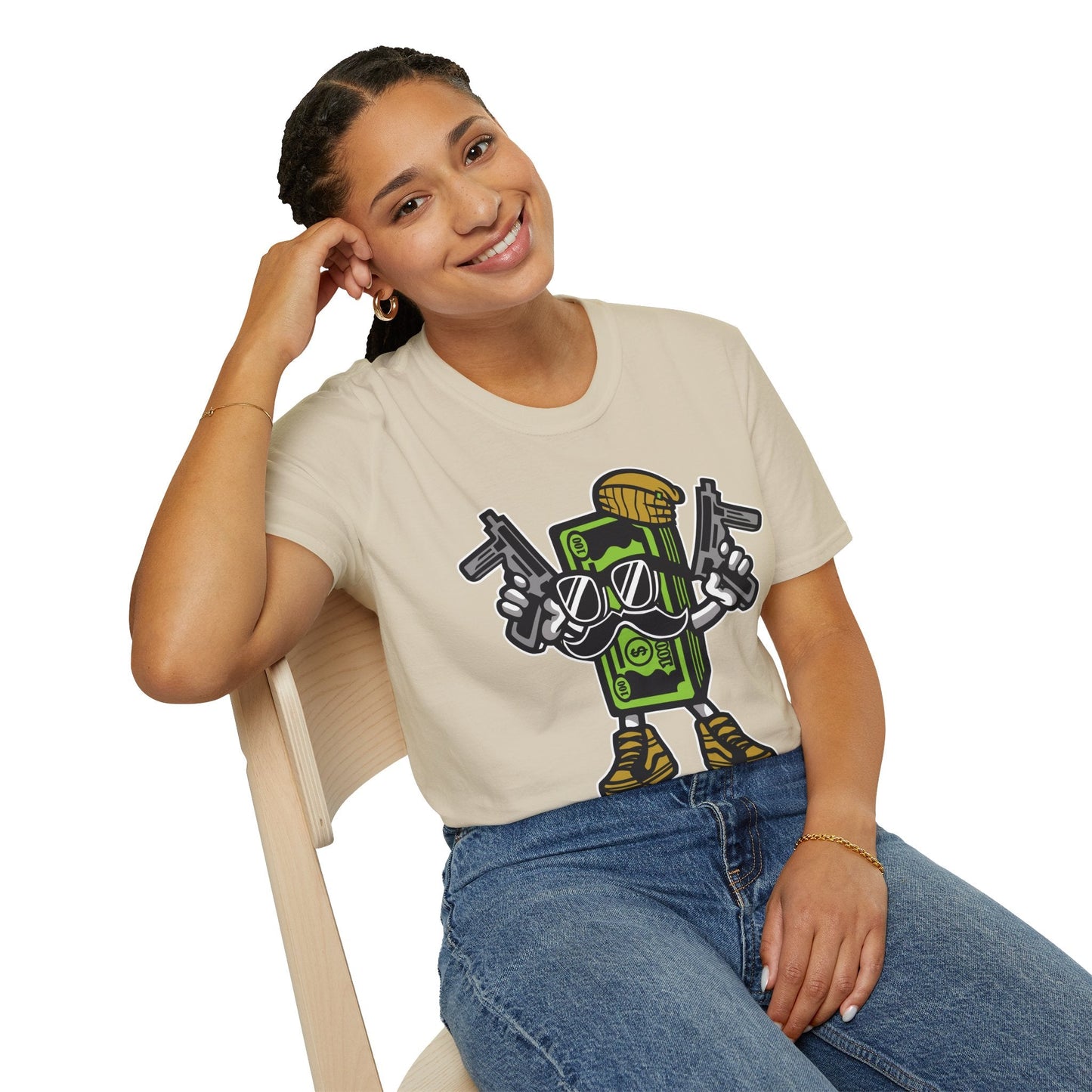 Cartoon T Shirt Animation Tee Funny Graphic Unisex Gildan Softstyle 64000 Cotton