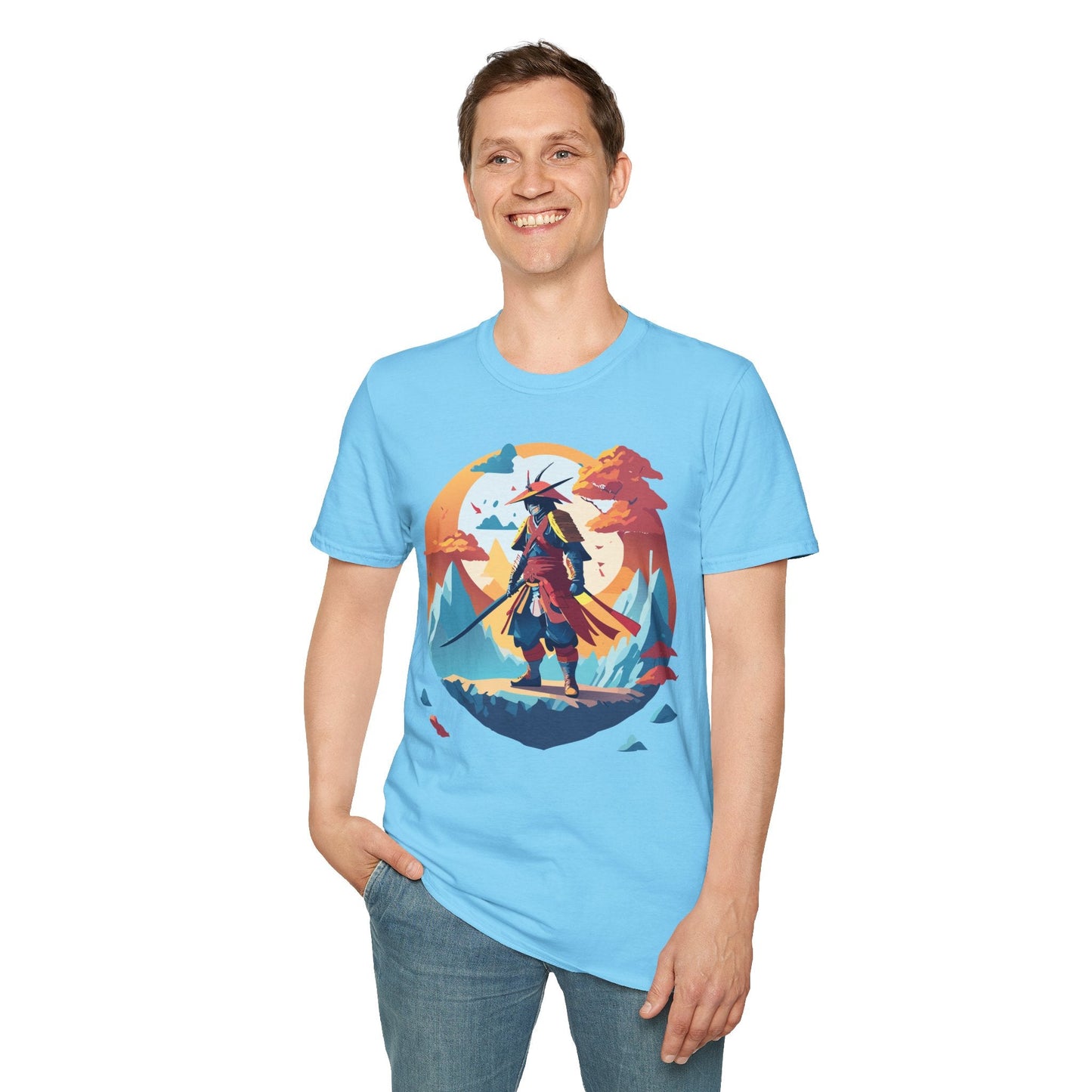 Samurai Shirt Unisex Tee Gildan Softstyle 64000 100 Percent Ring Spun Cotton Lightweight