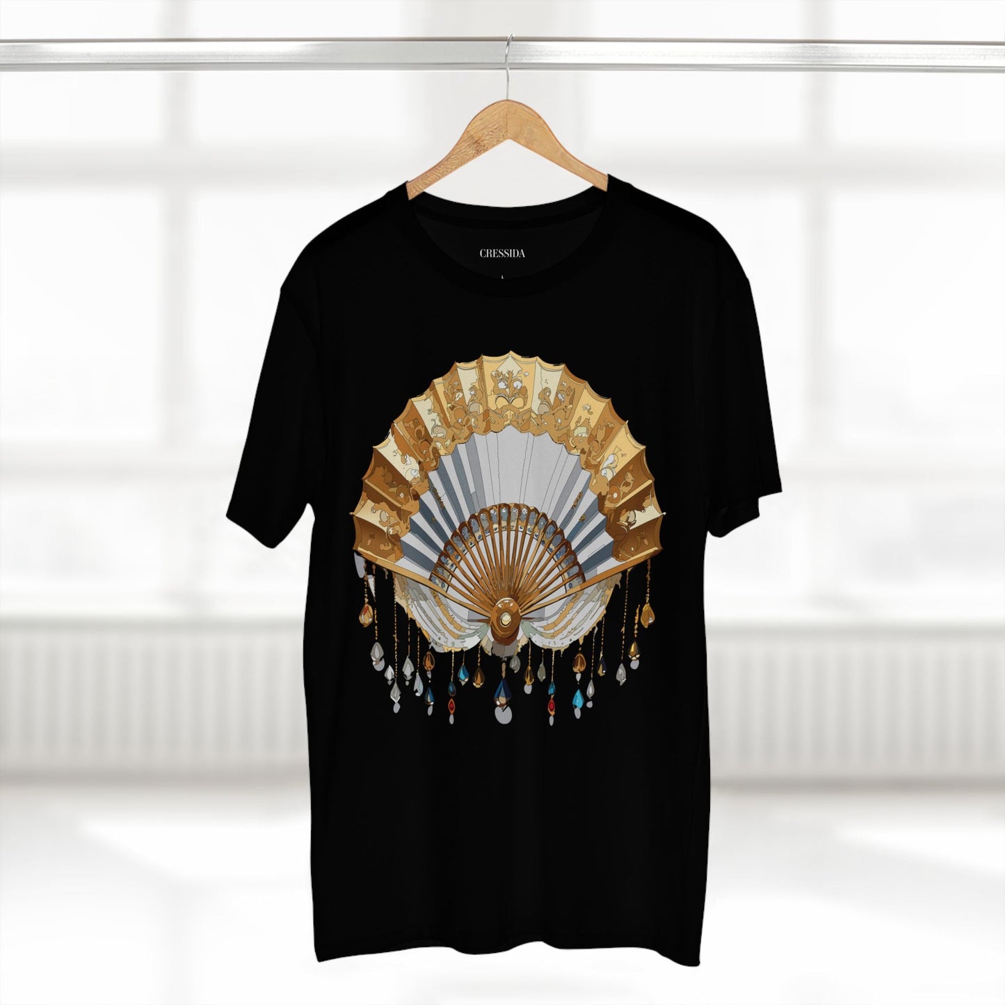 Antique Fan Graphic Design T-Shirt Unisex 100 Cotton Floral Carnival Artwork Tee 13