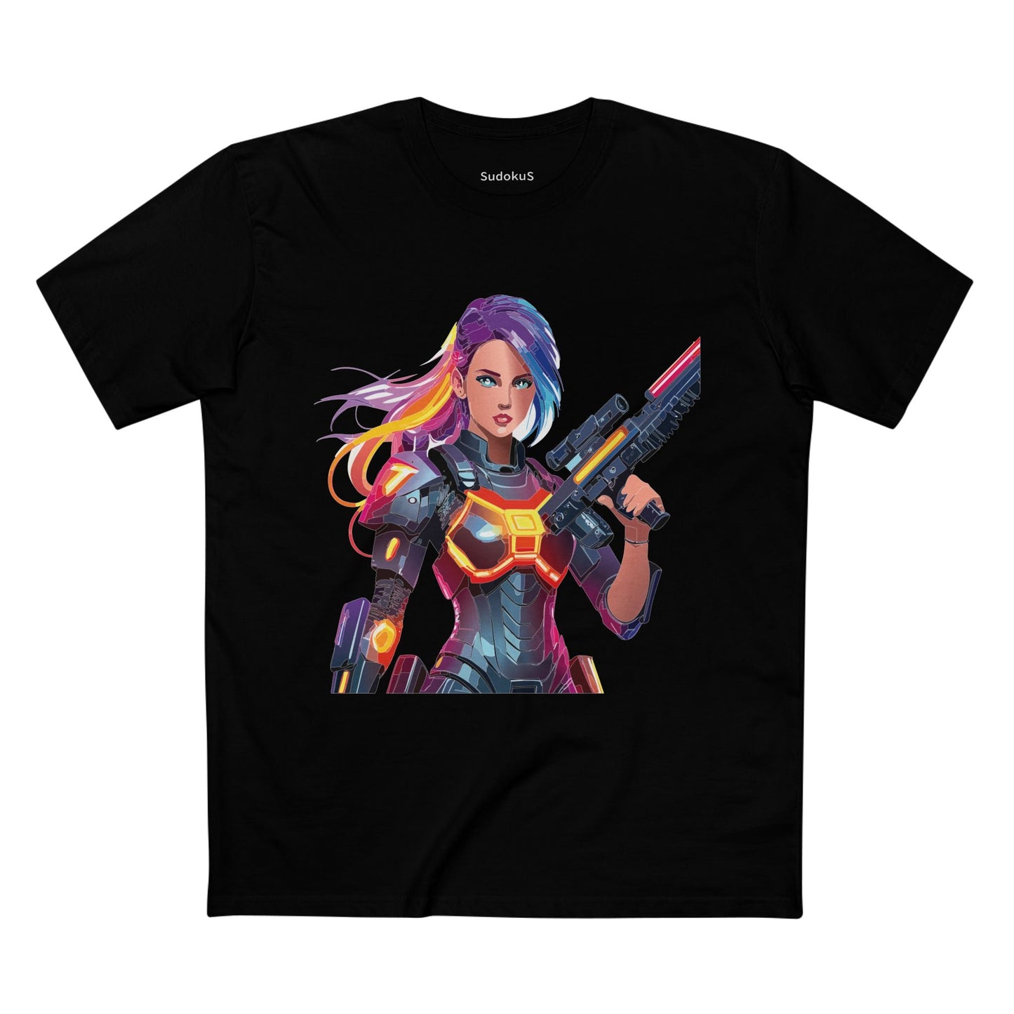 Army-woman Graphic Unisex 100 Cotton Staple Tee 17