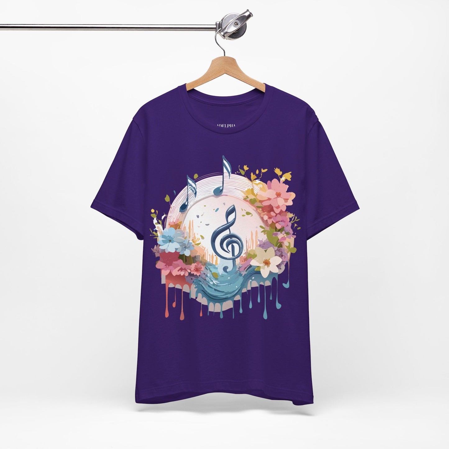 Adelpha Graphic Music T Shirt Unisex Jersey Short Sleeve Tee With Vintage Artwork