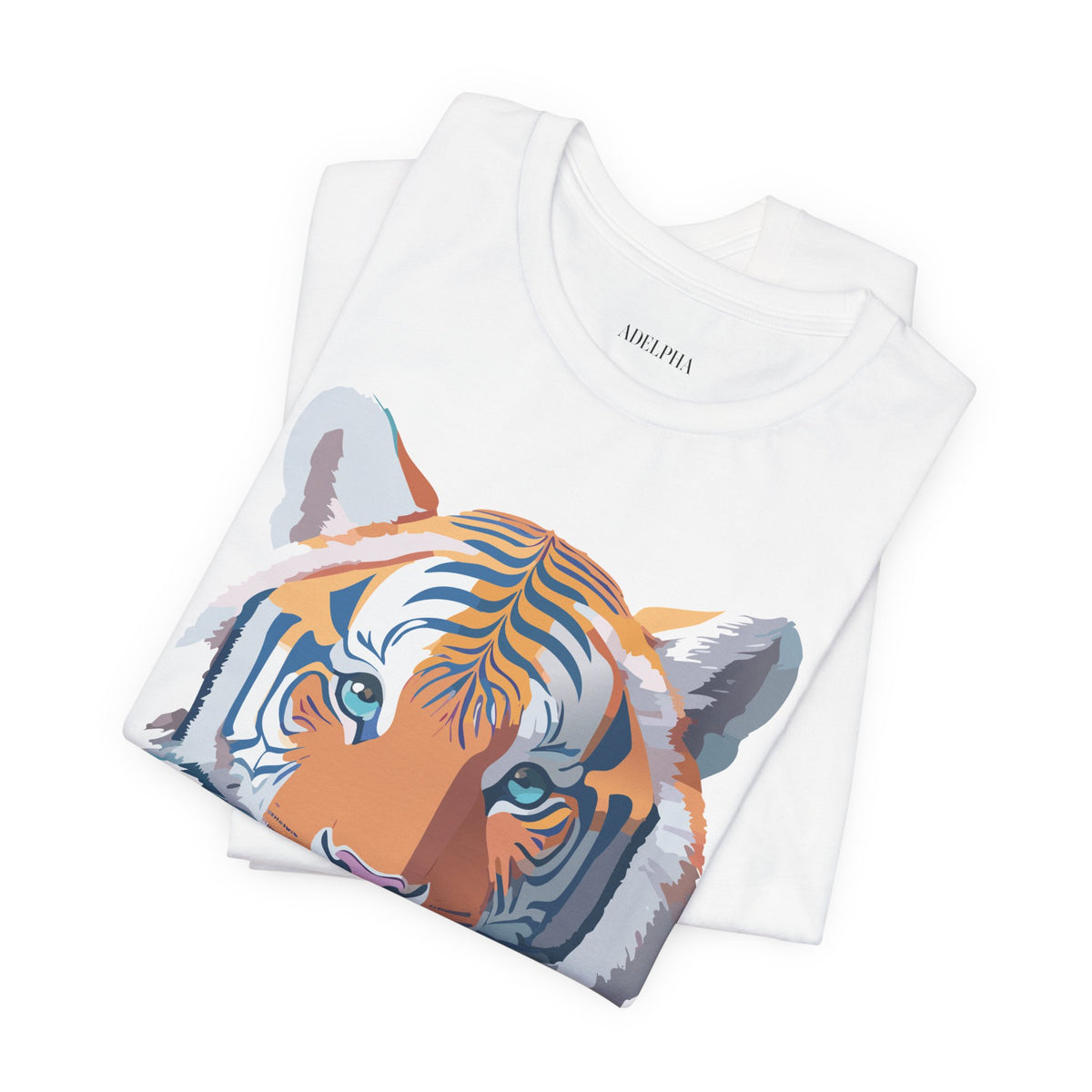Tiger Graphic Unisex Cotton Bella+Canvas Tee with Art Animal Design e67