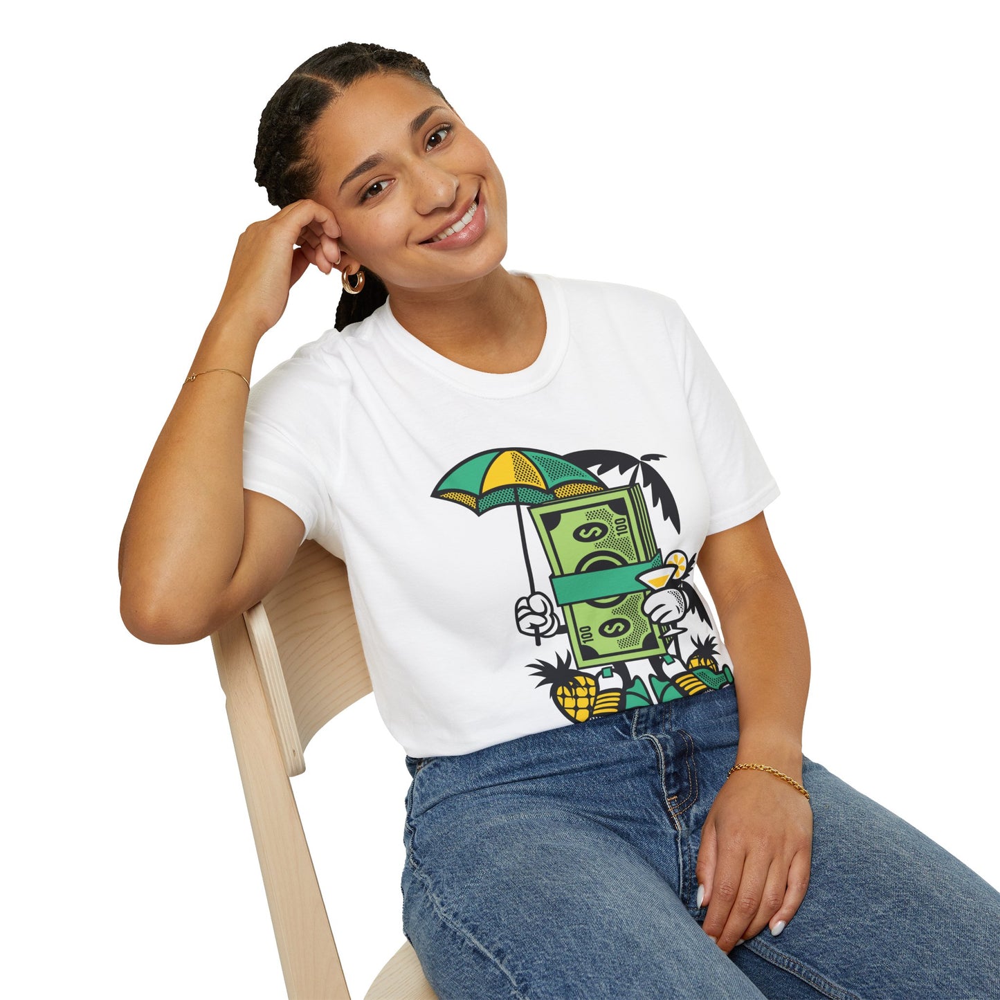 Unisex Cotton T-Shirt with Cartoon Graphic Design