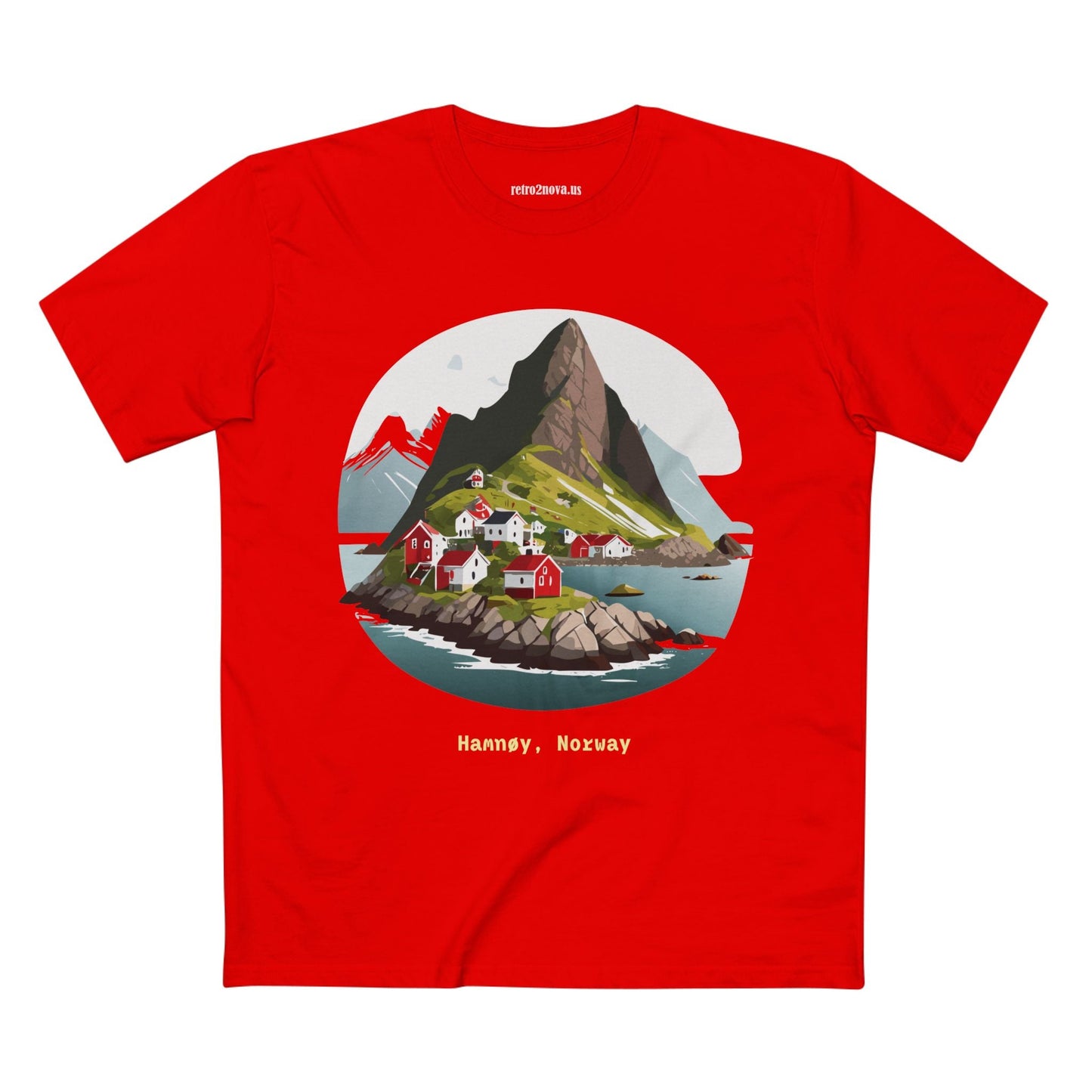 Norway Travel Shirt Unisex Tourist Tee With Original Art Design By Retro2Nova Premium Cotton