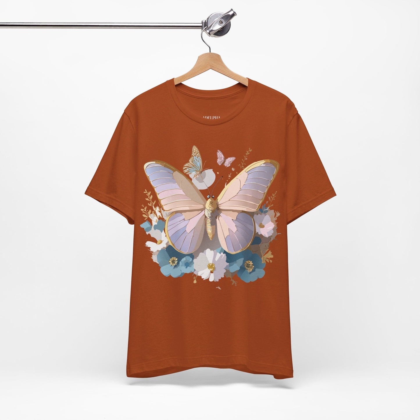 Butterfly Graphic Tee Unisex Short Sleeve Vintage Inspired Artwork Adelpha