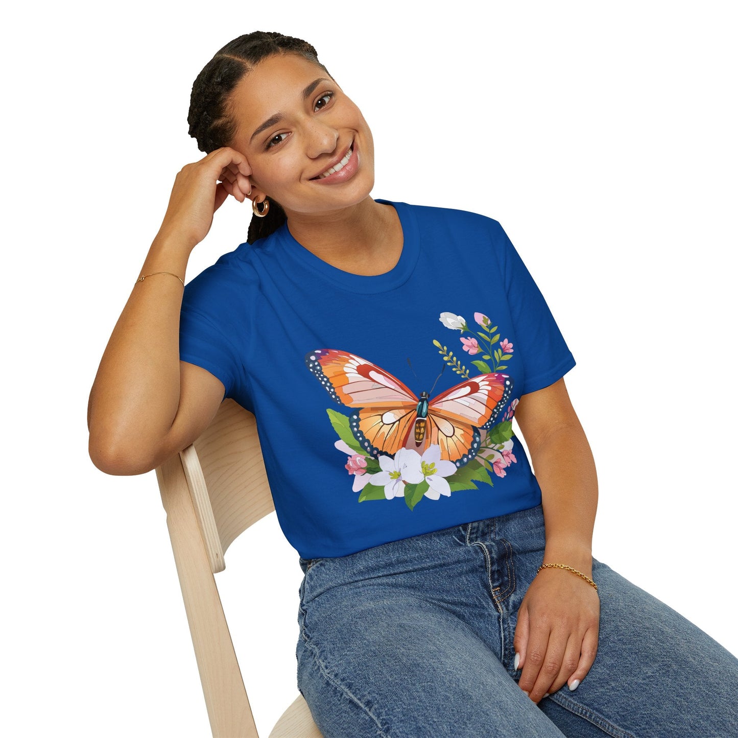 Butterfly Shirt Unisex T Shirt Gildan 64000 Softstyle 100 Percent Ring Spun Cotton