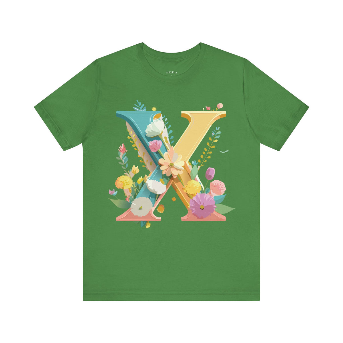 Letter X Graphic Unisex Cotton Bella+Canvas Tee with Art Letter Design