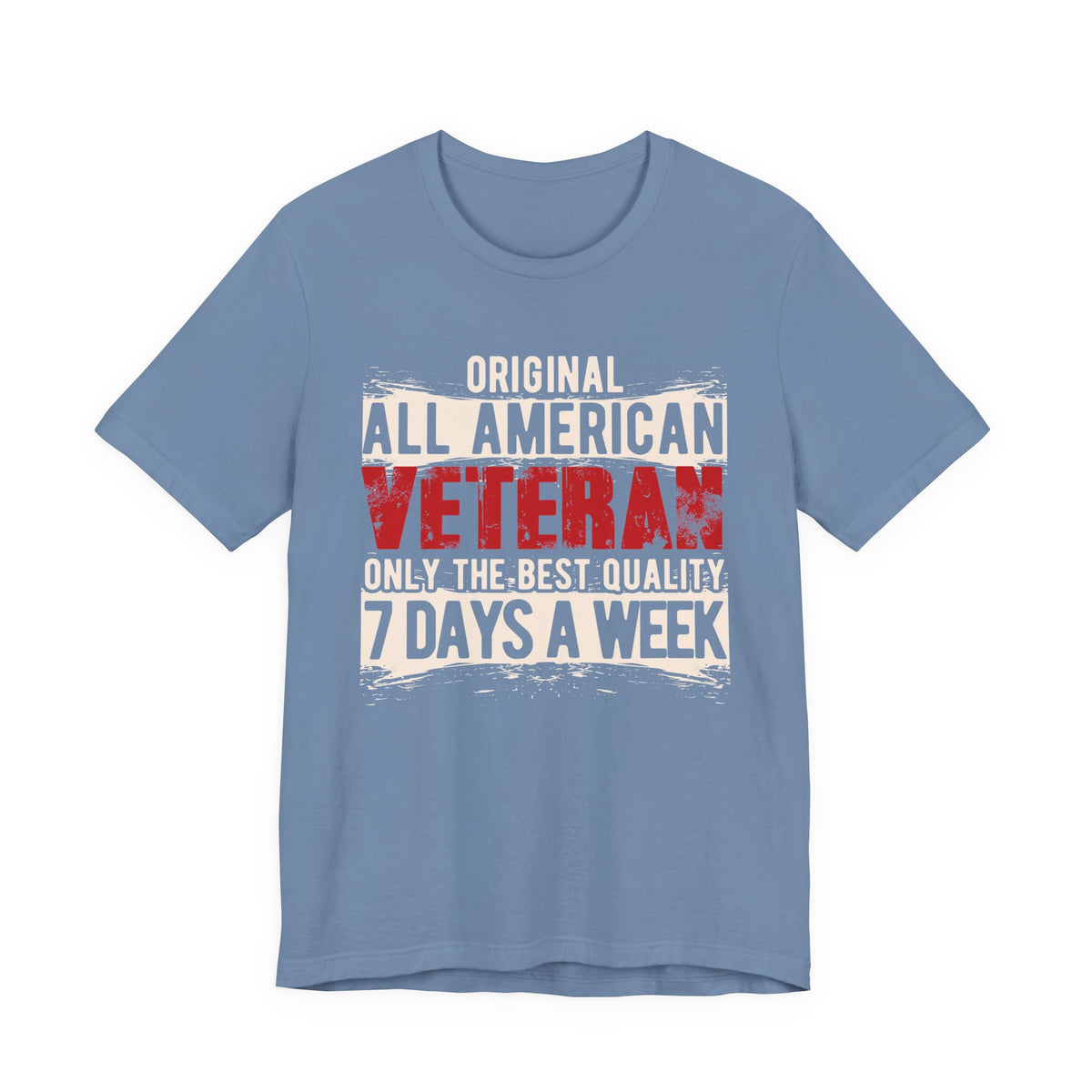 All American Veteran tee Vintage patriotic veteran Unisex Cotton T-Shirt v4