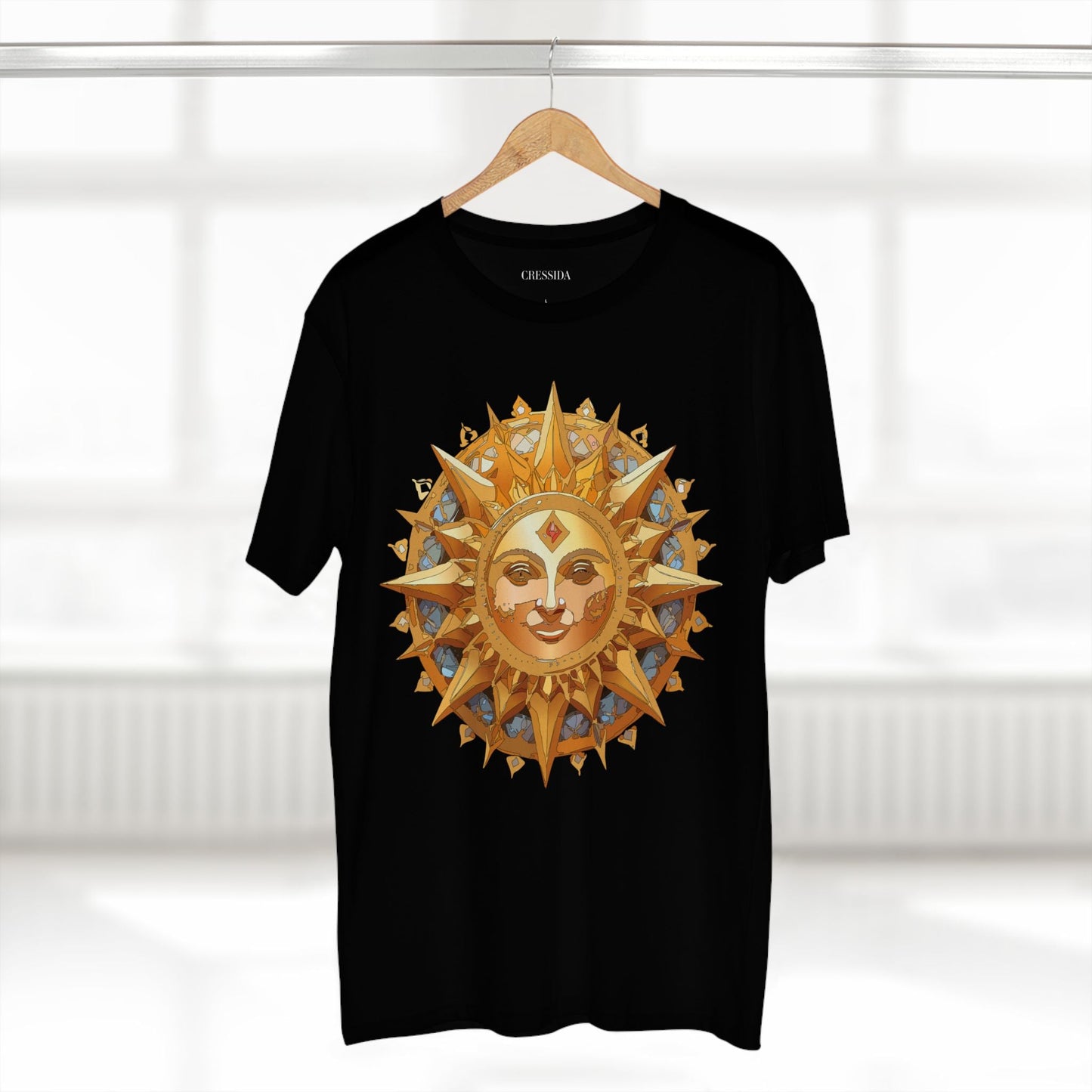 Gold Sun Graphic Unisex 100 Cotton T-Shirt with Golden Art Design 18