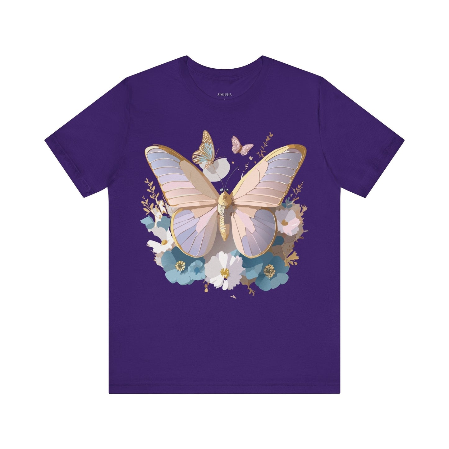 Butterfly Graphic Tee Unisex Short Sleeve Vintage Inspired Artwork Adelpha