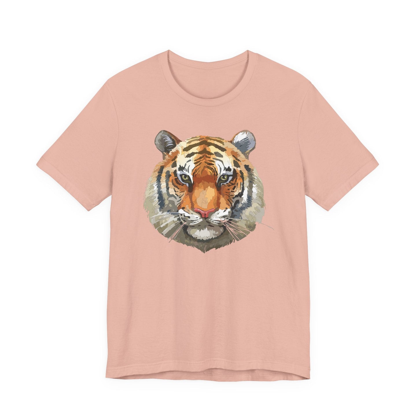 Wild Tiger Face Graphic T-Shirt Unisex Cotton Animal Design Wildlife Tee 1