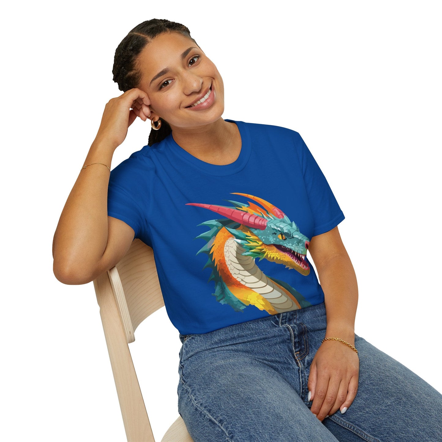 Dragon T Shirt Unisex Softstyle Art Design Tee With Animals Theme Gildan 64000 Premium Quality