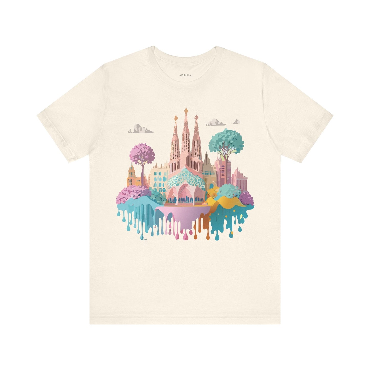 Unisex Graphic Tee With Original Vintage Inspired Artwork By Adelpha Barcelona Style