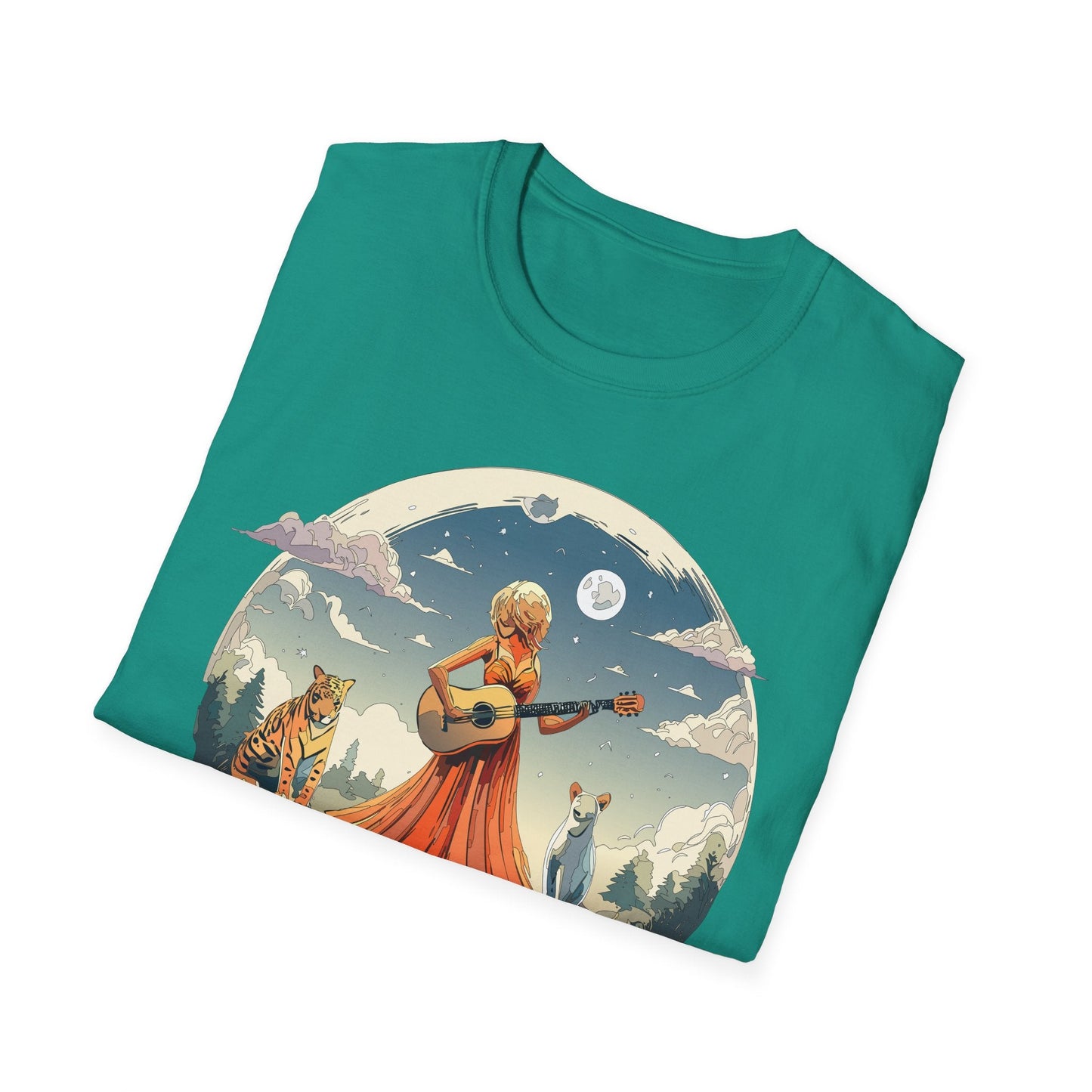 Womens Graphic T Shirt Art Design Tee Ladies Unisex Softstyle Cotton Tee Gildan 64000 Comfort