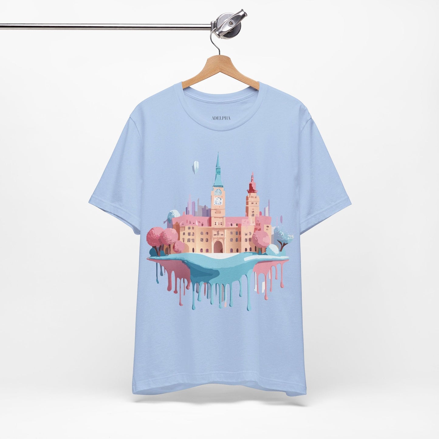 Tourist Shirt Prague Graphic Tee Unisex Jersey Short Sleeve Vintage Style Adelpha