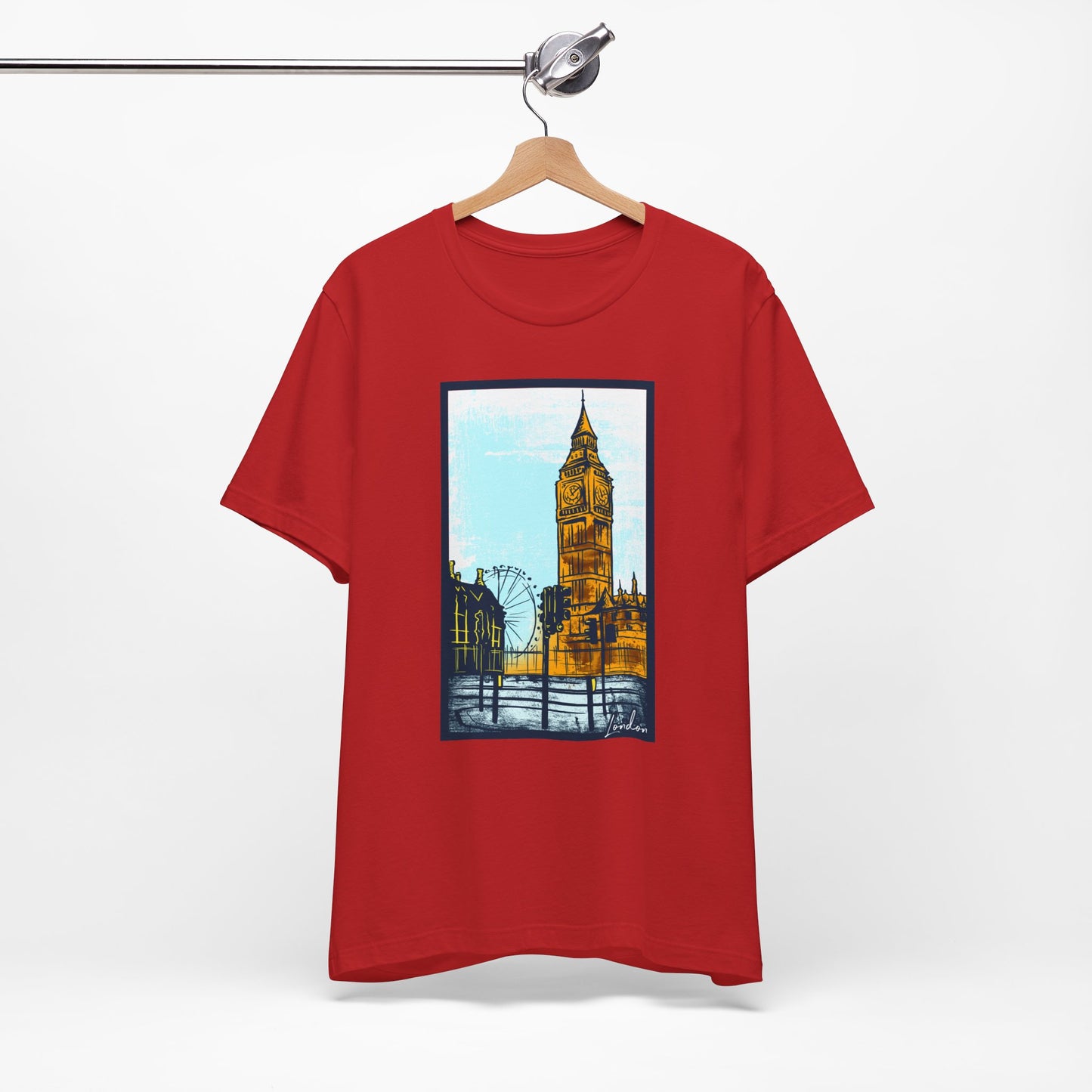 Retro Poster London Graphic Design Tee, London Shirt, Vintage Tees, Art Design T-Shirt, Graphic Tee, Retro Art Shirts