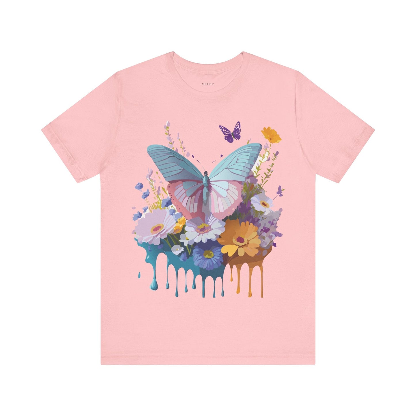 Butterfly Graphic Tee Unisex Short Sleeve Jersey Vintage Artwork Adelpha
