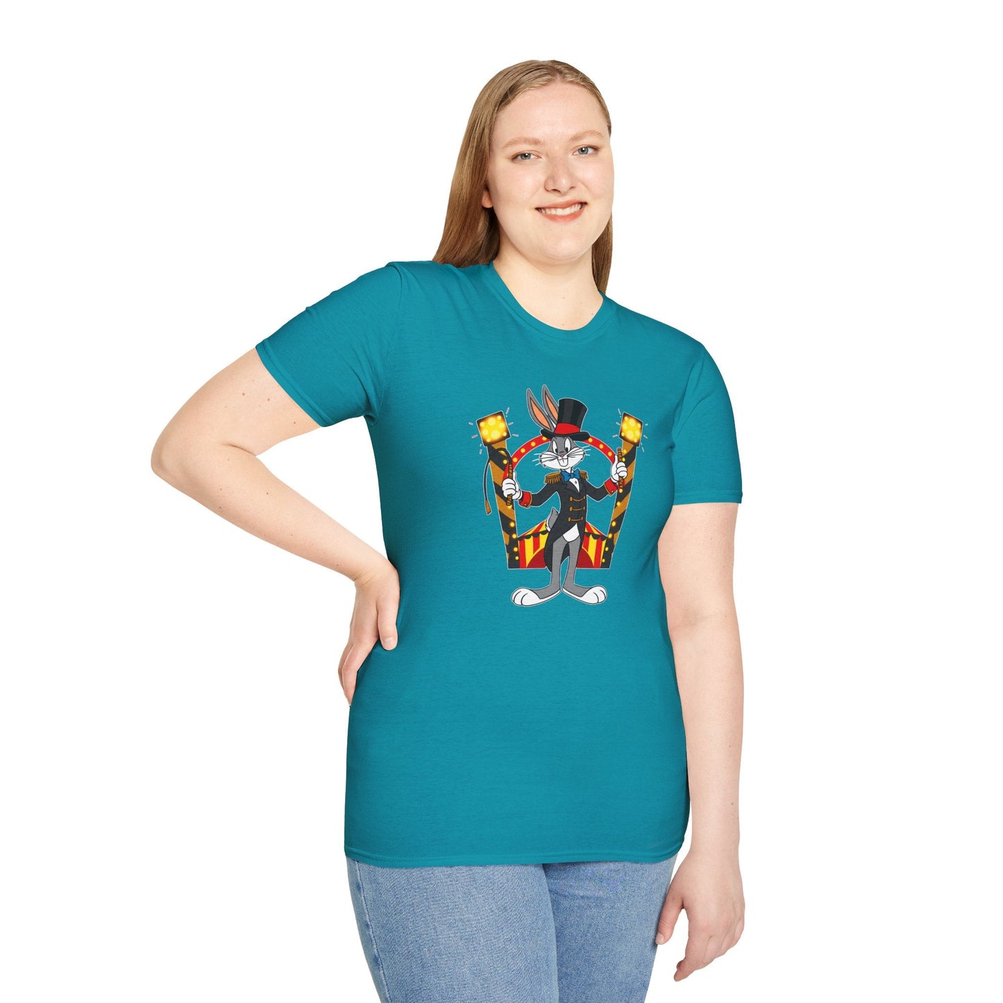 Bugs Bunny T Shirt Unisex Cartoon Tee Gildan Softstyle 64000 Tee Comfort Cotton Fabric