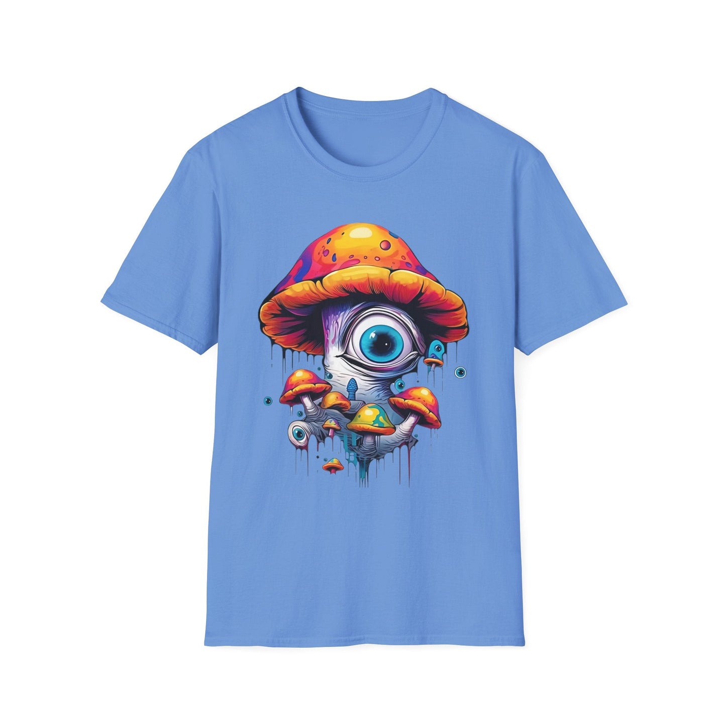 Unisex Mashroom T Shirt With Funny Mashroom Art Design Gildan Softstyle Tee For Everyday Comfort