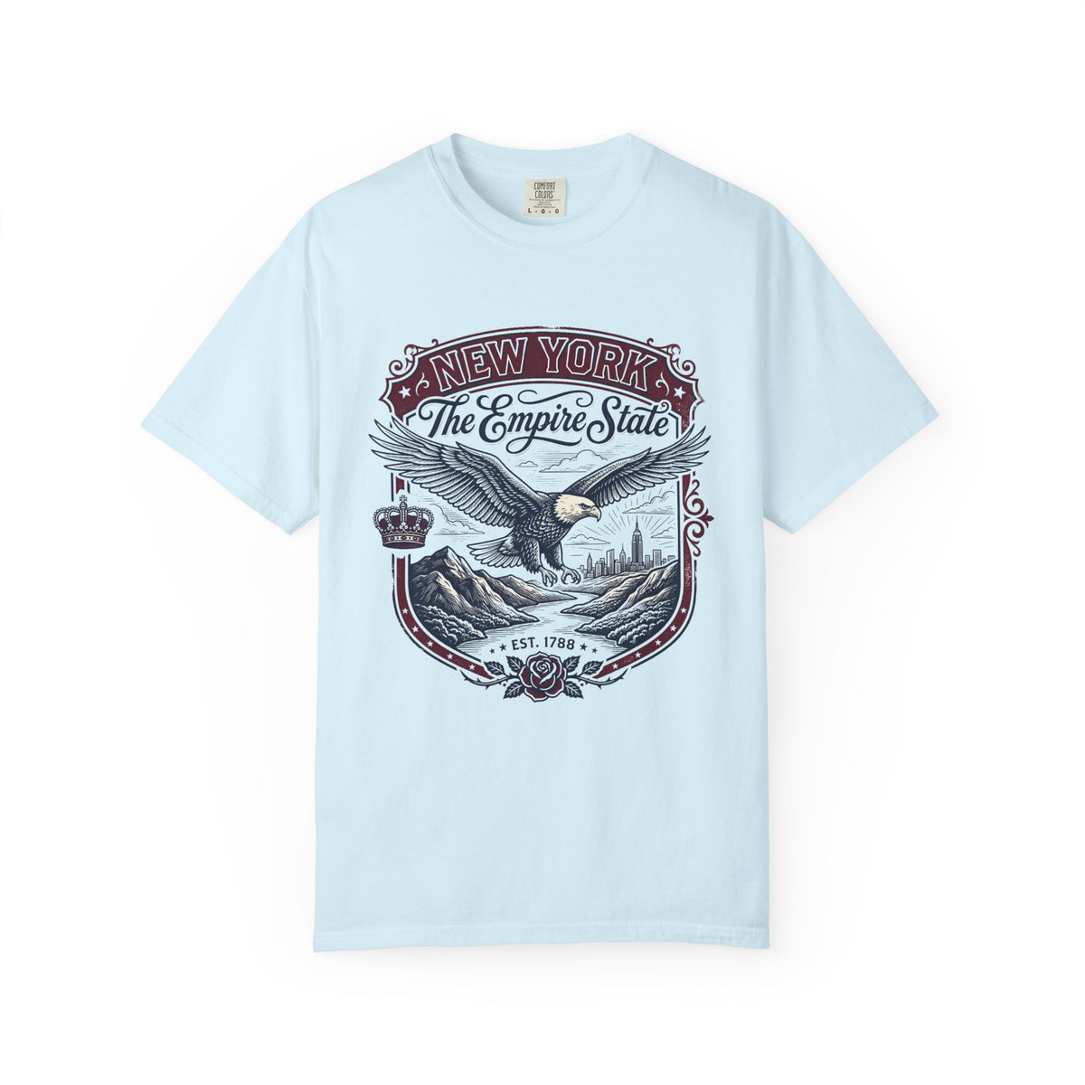 New York State Vintage Travel Tourist Graphic Tee Unisex 100 Cotton Comfort Colors T-Shirt
