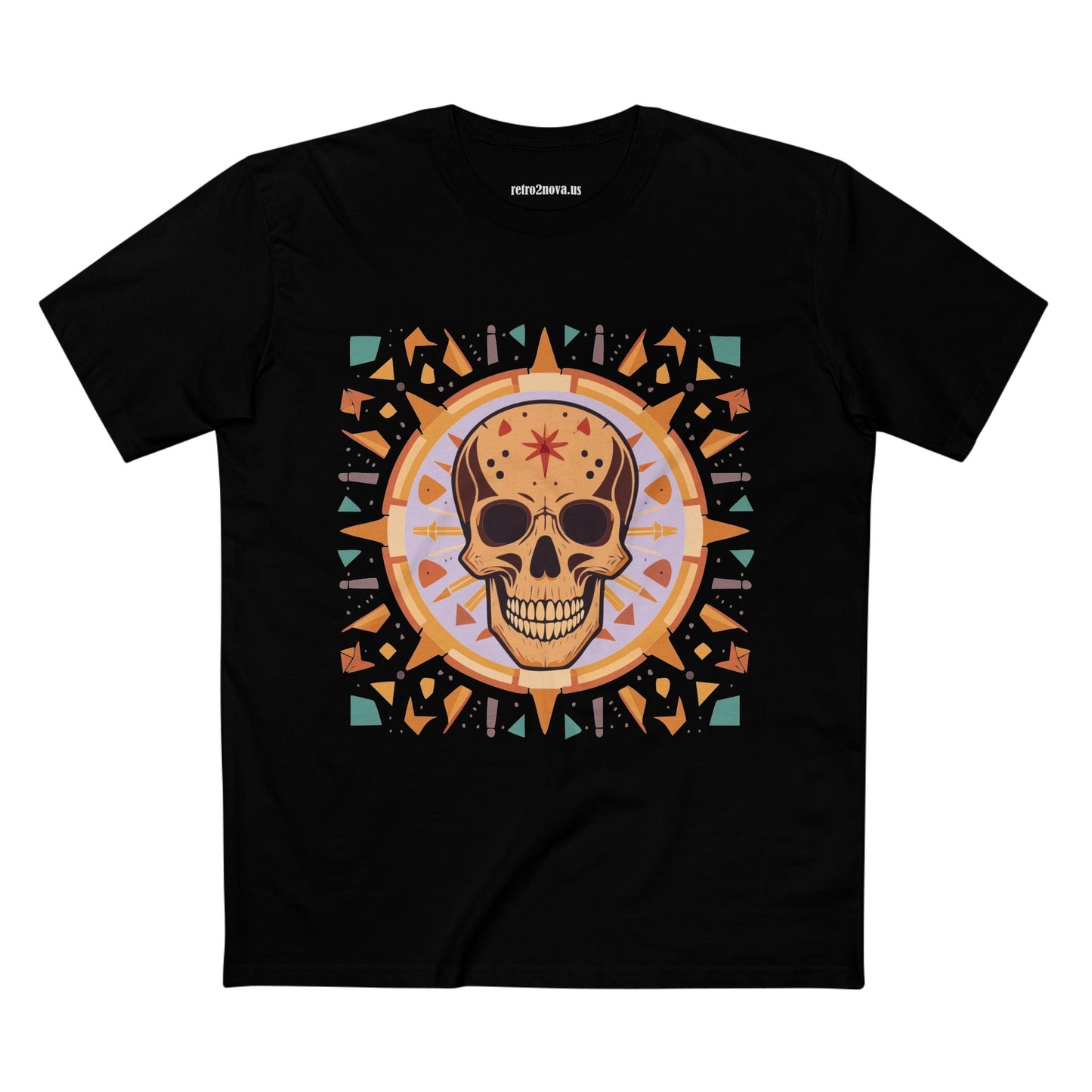 Skull Skeleton Shirt Unisex Premium Cotton Tee With Original Art Design Retro2Nova