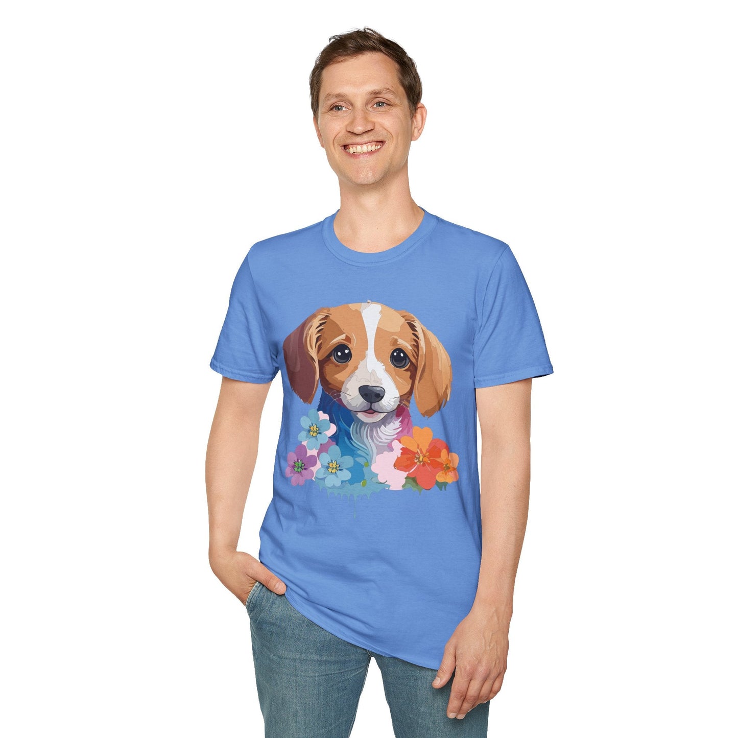 Unisex Dog Shirt Animal Graphic Tee Soft Cotton Gildan 64000