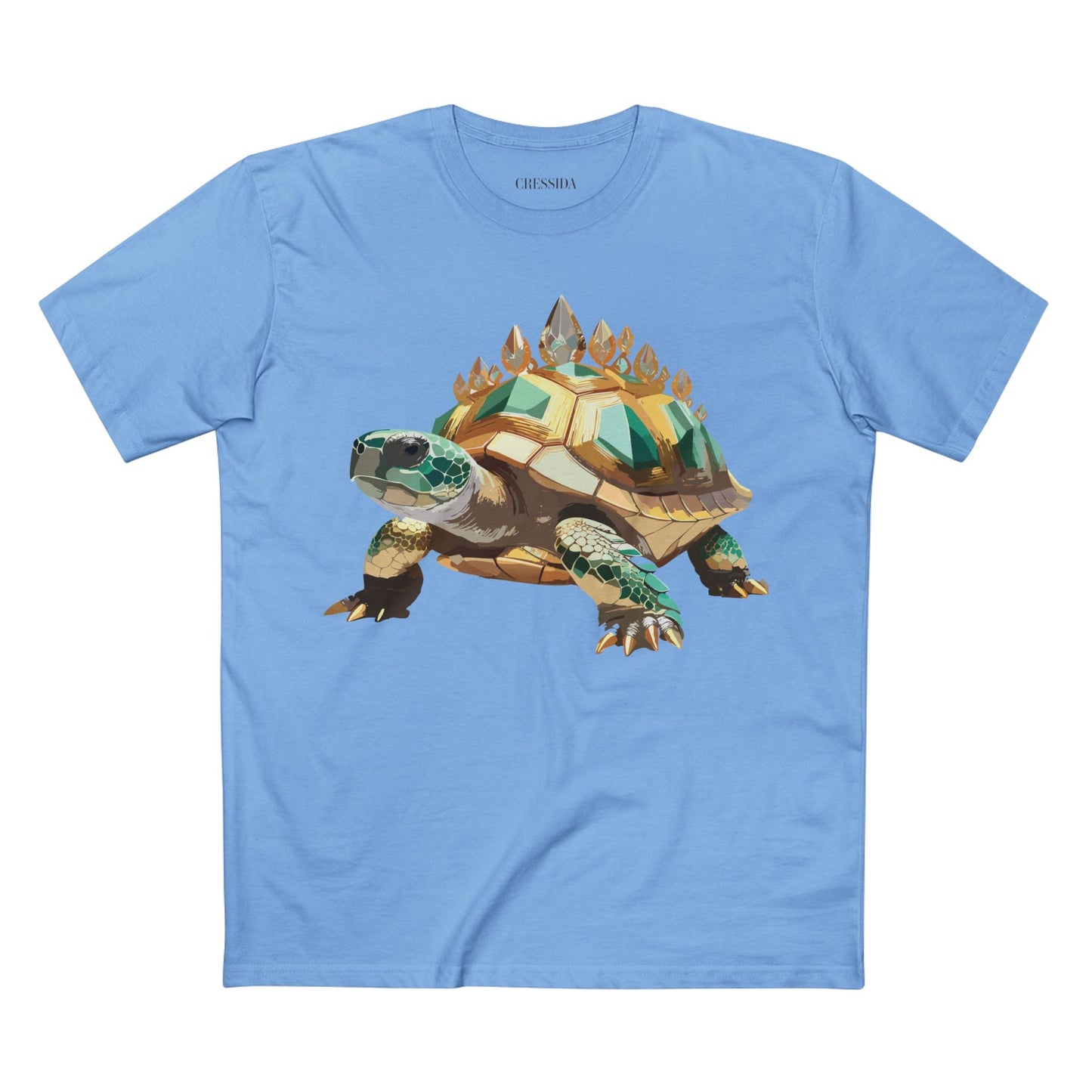 Turtle Graphic Unisex 100 Cotton Tee With Unique Animal Golden Medallion Art Design 34