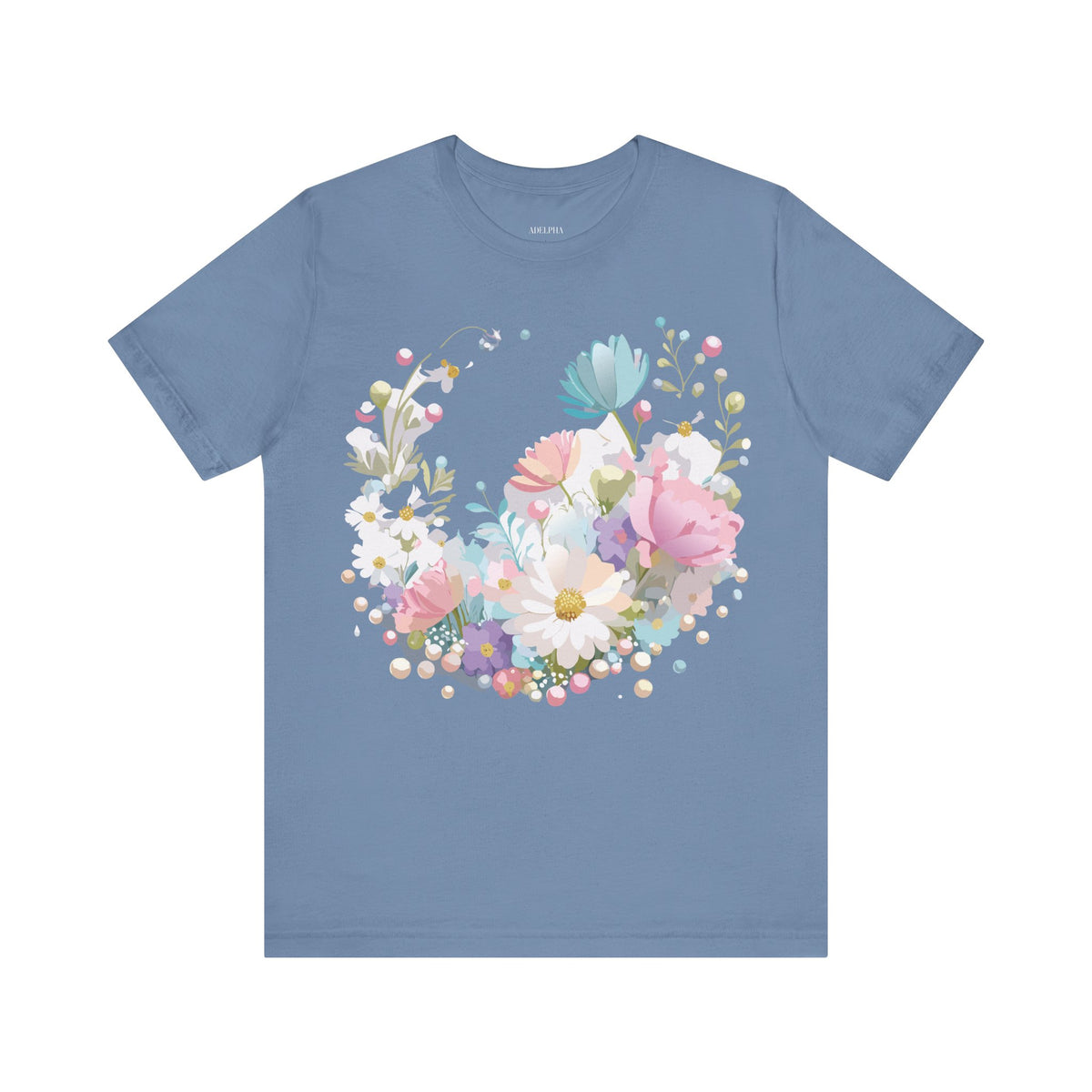 Floral Graphic Tee Shirt - Bella+Canvas Unisex 100 Cotton 22