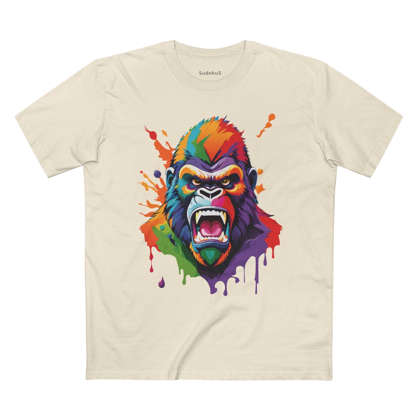 Gorilla Graphic Unisex 100 Cotton Staple Tee with Animal Design Artwork 8