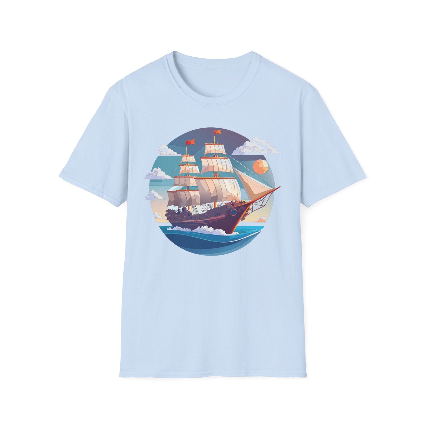 Nautical Ship T Shirts Frigate T Shirts Vessel Tee Shirt Unisex Softstyle T Shirt
