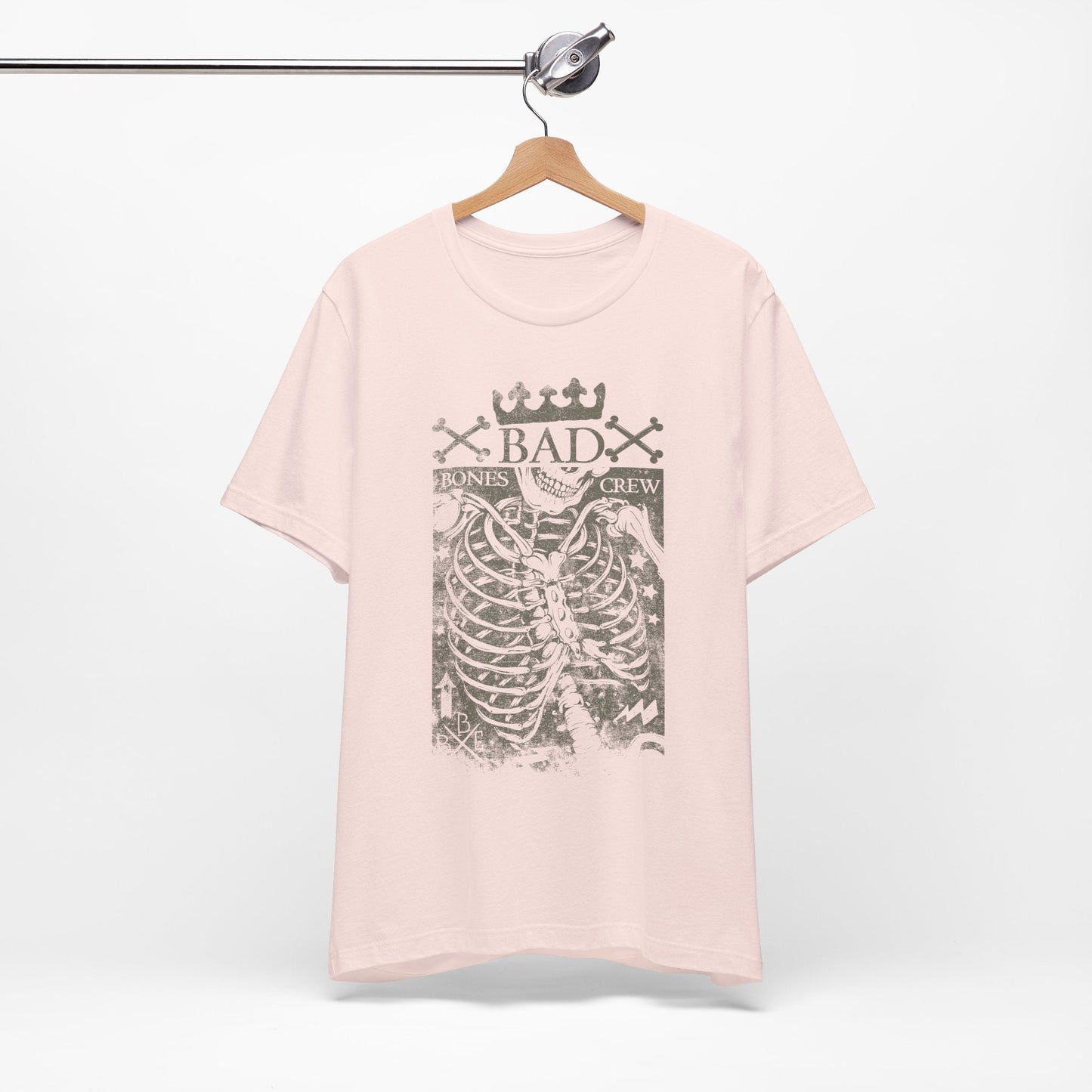 Skeleton Ribcage Tee Bones Crew Graphic Shirt A-10