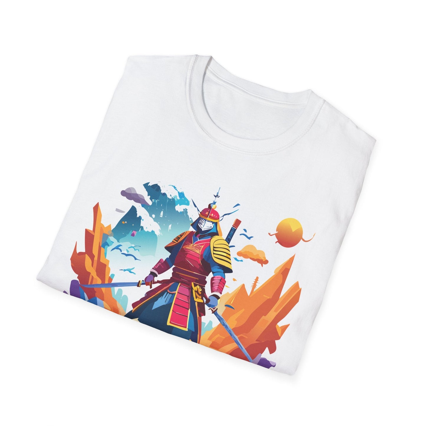 Samurai Shirt Unisex Short Sleeve T Shirt Gildan Softstyle 64000 100 Percent Ring Spun Cotton Tee