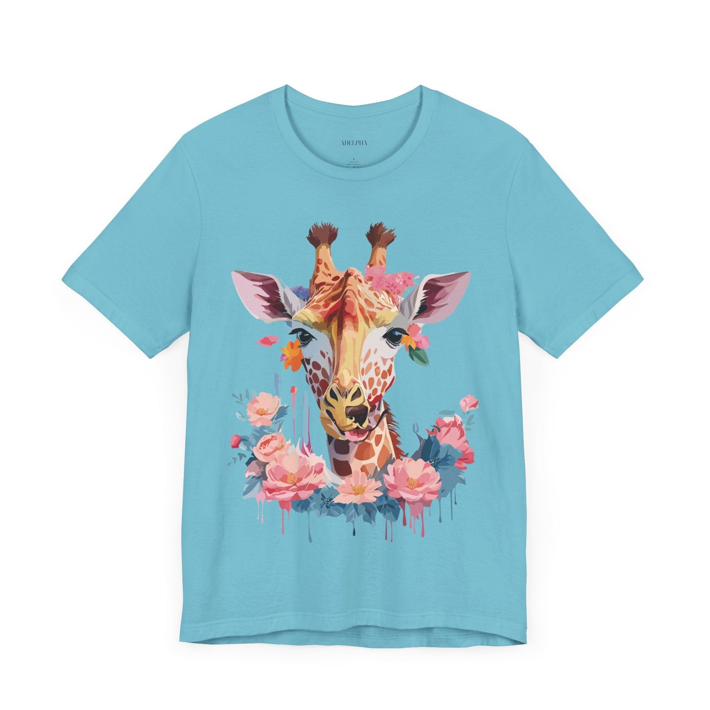 Giraffe Graphic Unisex 100 Cotton Vintage Animal Art T-Shirt 2