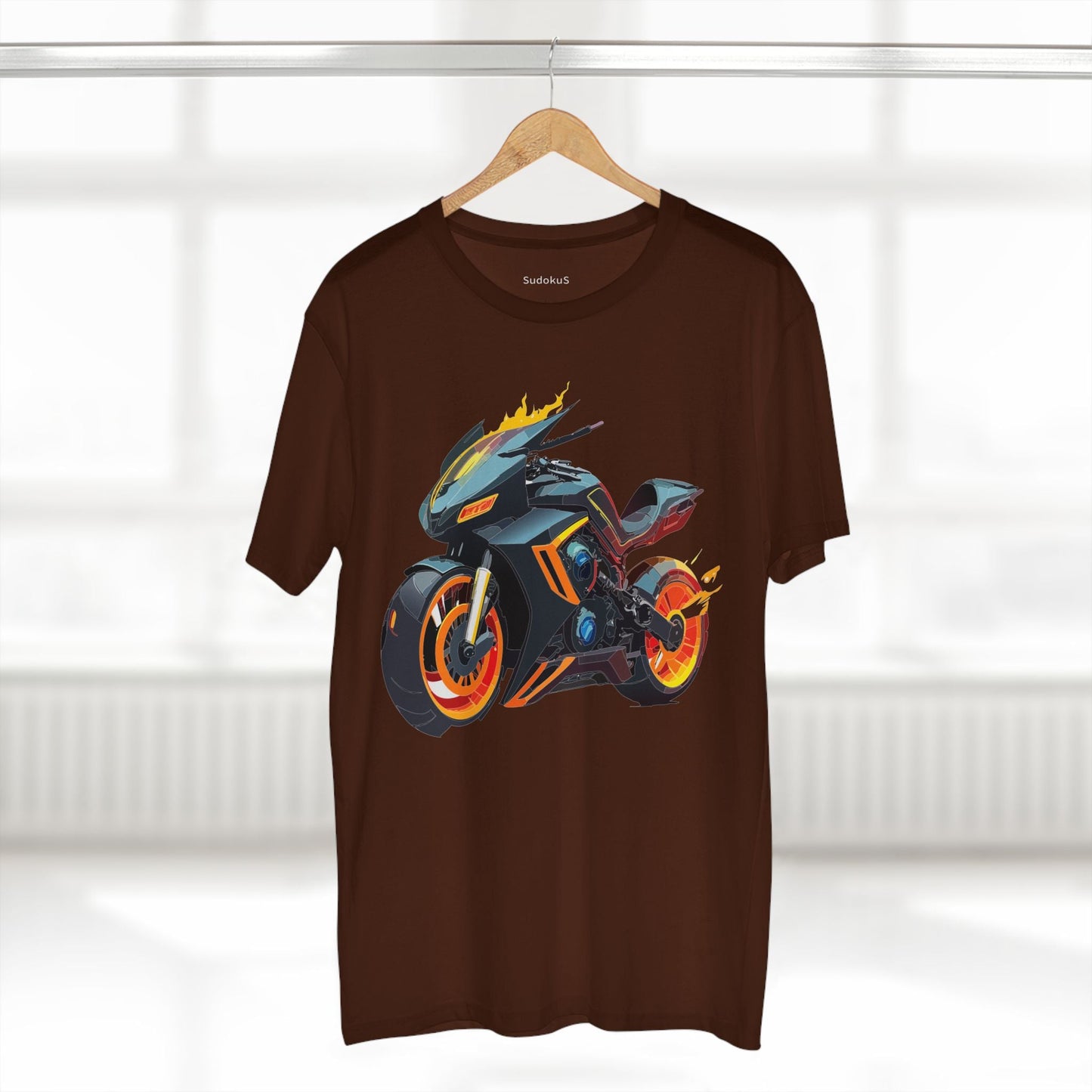 Moto Bike Graphic Unisex 100 Cotton Staple Tee 23