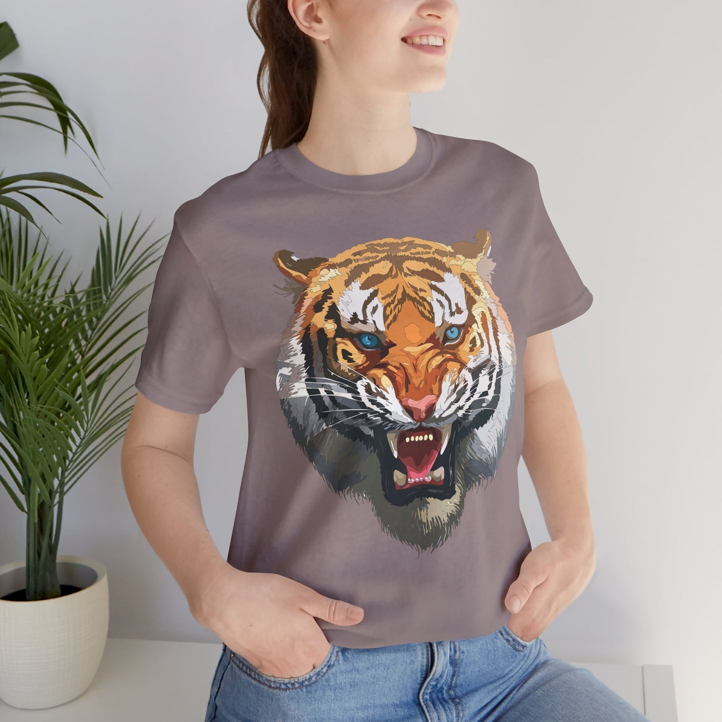 Tiger Shirt, Animal Shirt, T-Shirt with Tiger, Art Design Tee, Wild Animals Tees, Safari T-Shirt, Graphic Design Tee 15