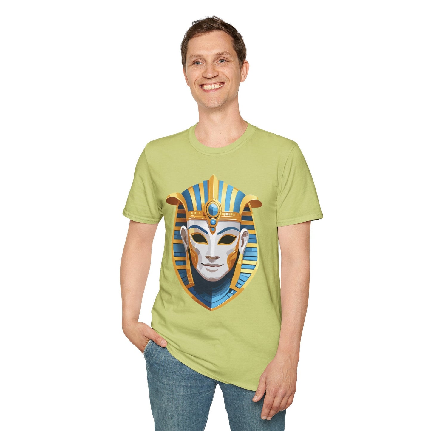 Mask Tee Shirt Unisex Gildan Softstyle 64000 Cotton Tee With Masquerade Design Artwork