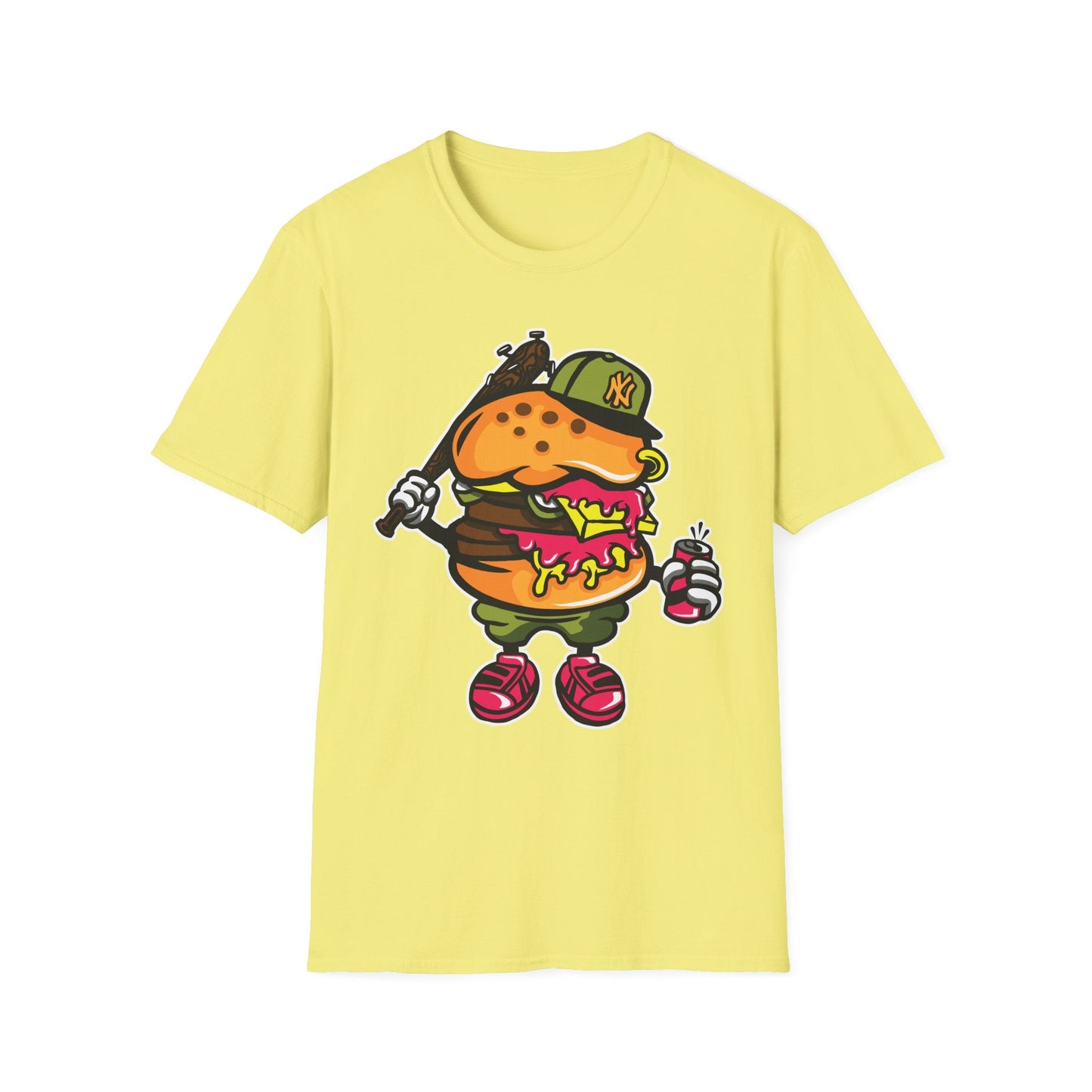 Unisex Cartoon T Shirt Funny Animation Tee Gildan Softstyle 64000 100 Percent Cotton