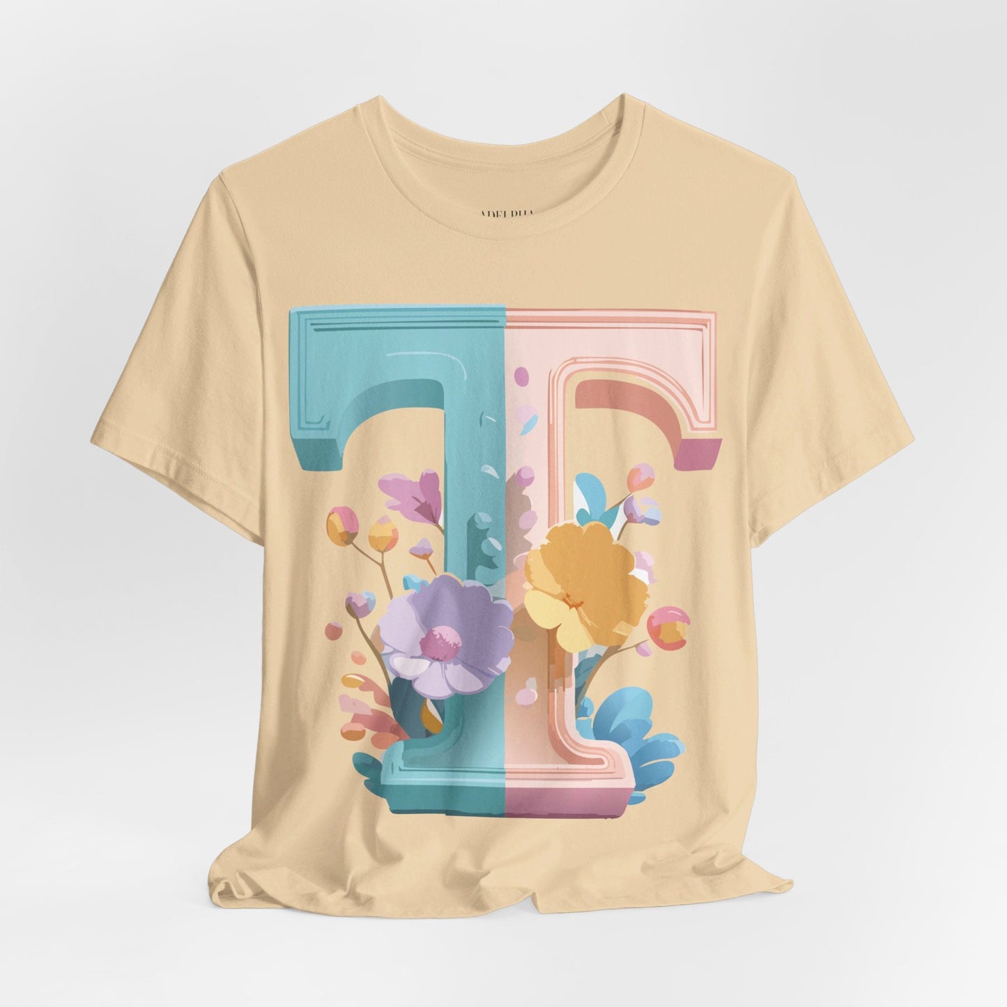 Adelpha Graphic Tee Unisex Short Sleeve Letter Shirt Featuring Vintage Inspired Artwork
