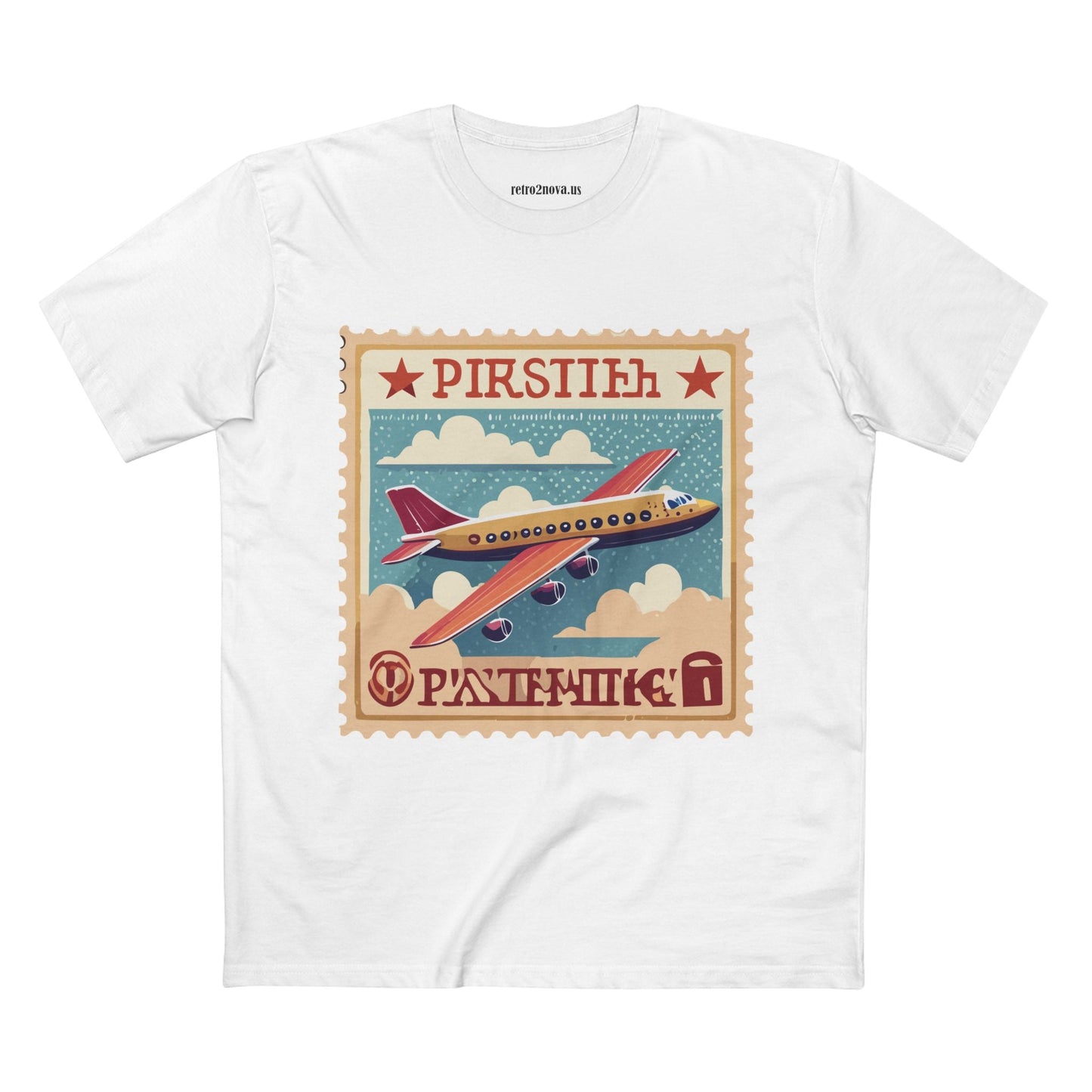 Postage Stamp Shirt Unisex Premium Cotton Tee PS44 Original Art Design Retro Collection