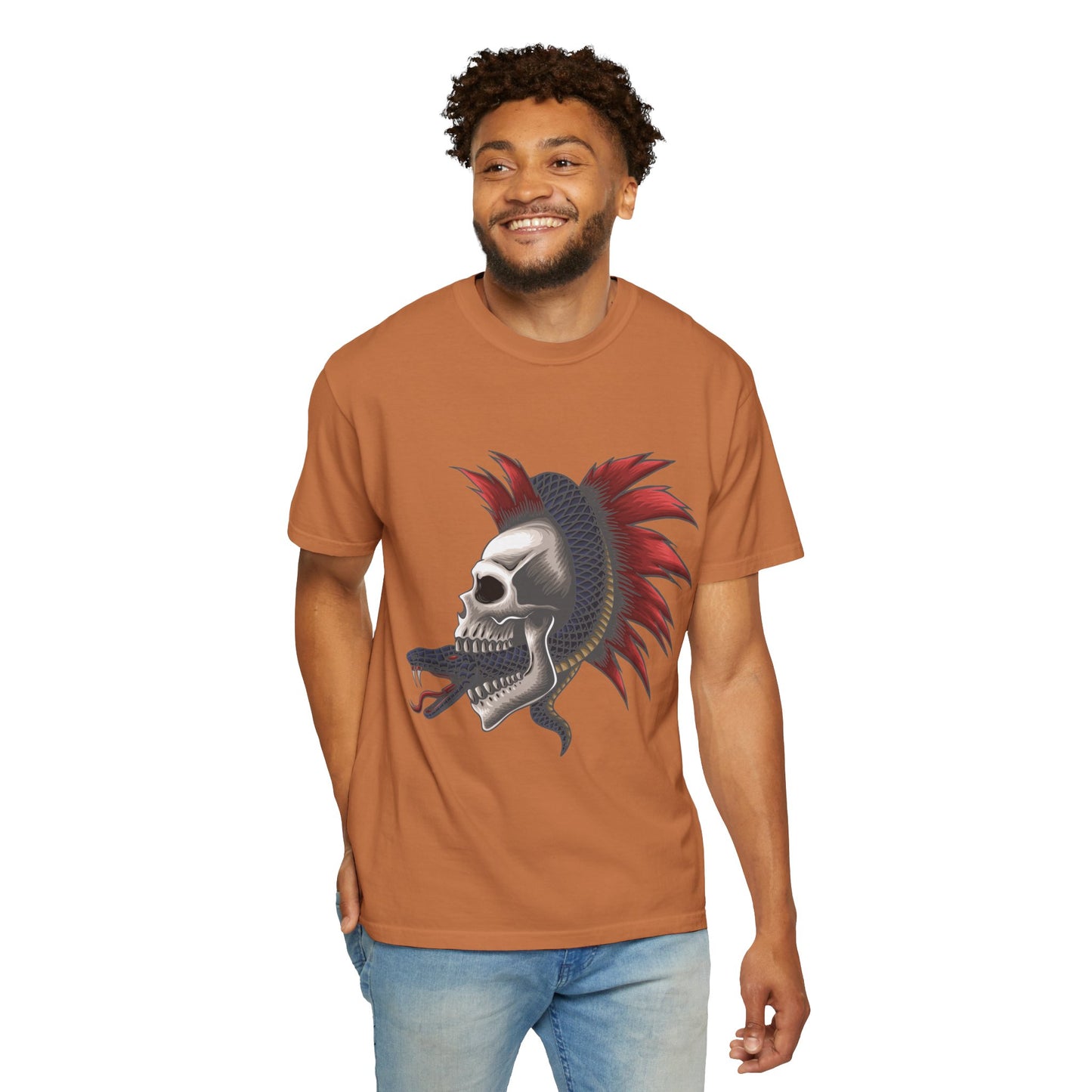 Unisex Cotton Tee Shirt with Skull