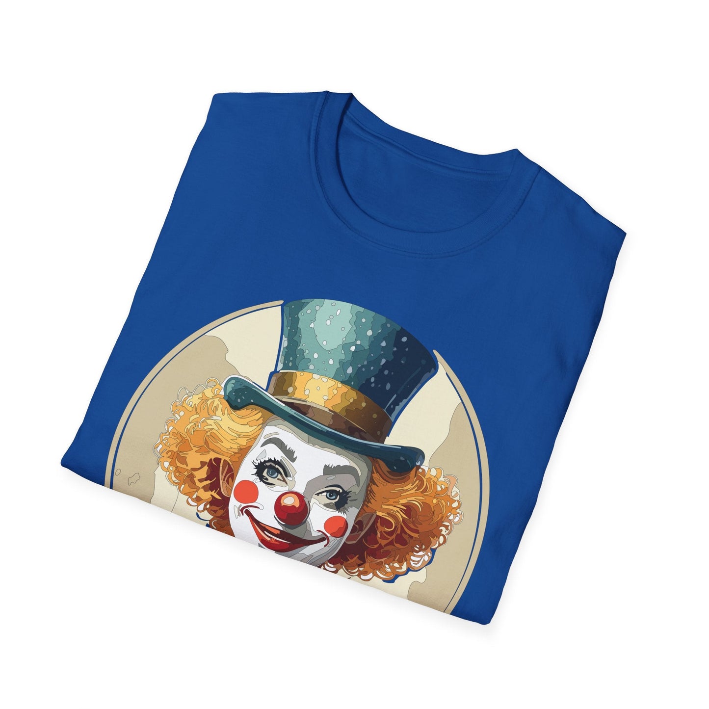 Clown Shirt Unisex T Shirt With Clown Circus Theme Funny Man Shirt Gildan Softstyle 64000