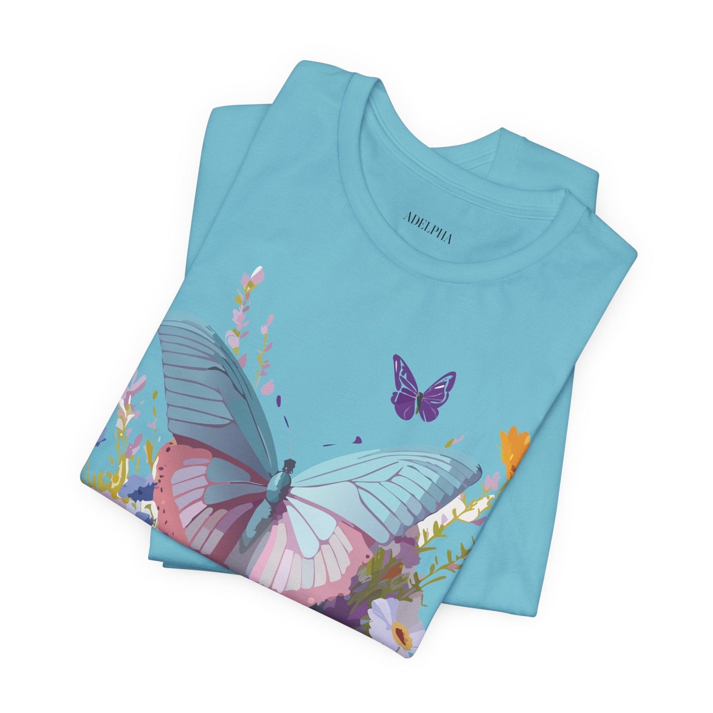 Butterfly Graphic Tee Unisex Short Sleeve Jersey Vintage Artwork Adelpha