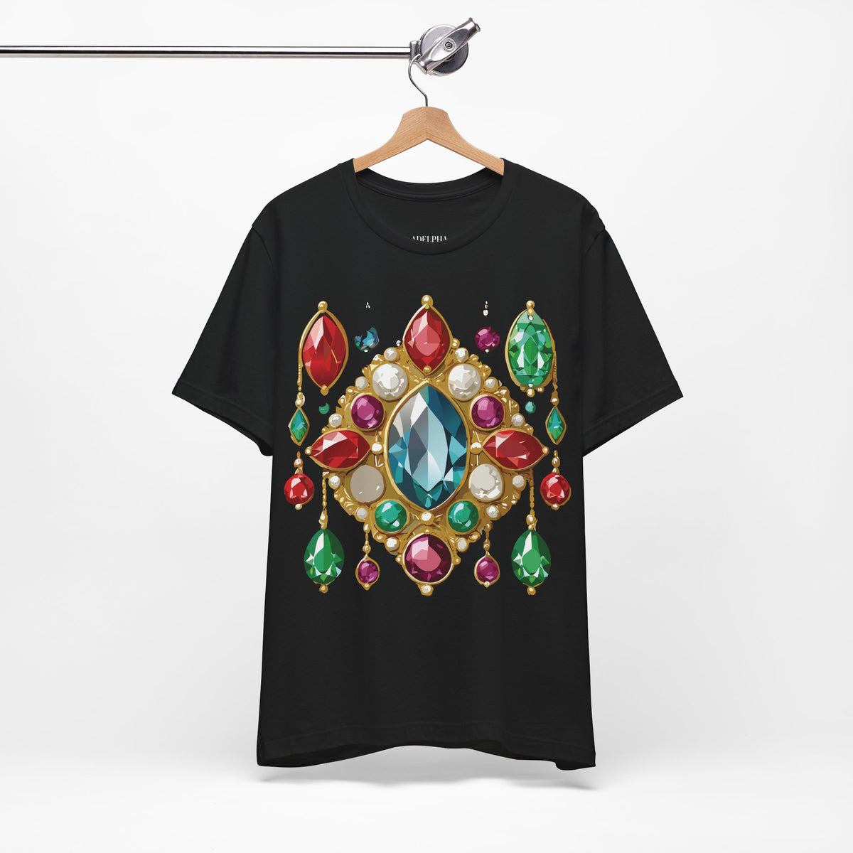 Jewelry Graphic Unisex Cotton Bella+Canvas Tee with Art Design n138