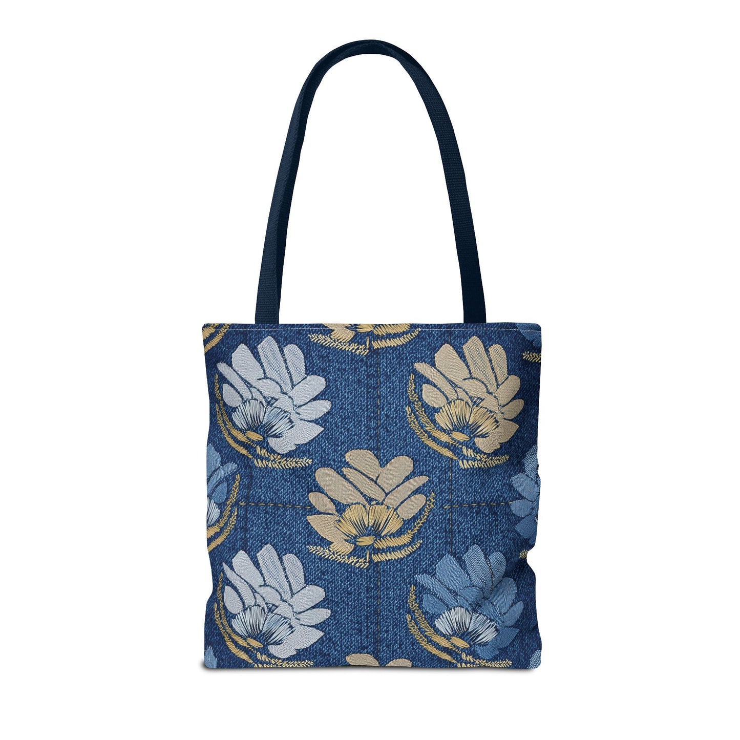 Denim Fabric Imitation Print Unisex Canvas Bag Poly Spun 3 Sizes Tote Bag 119