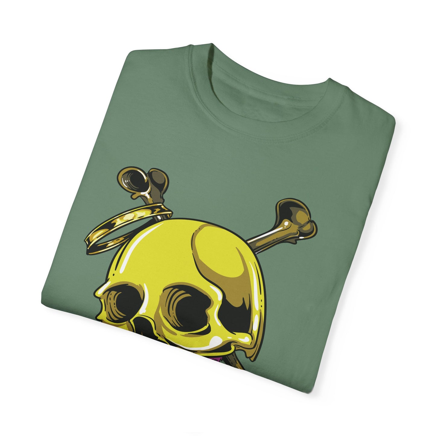 Unisex Cotton Tee Shirt with Skull