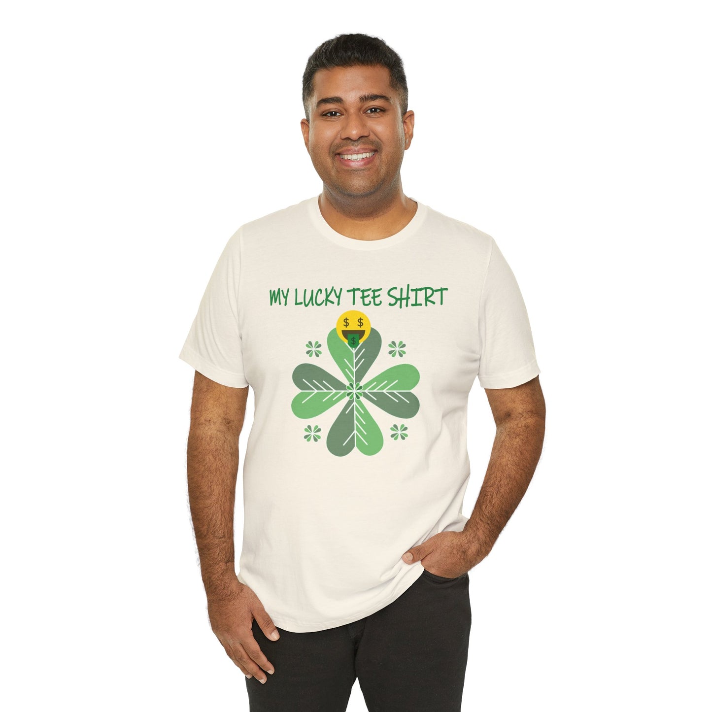 Unisex Cotton Tee Shirt with Lucky Prints